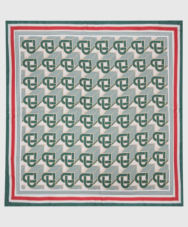 Casablanca Sciarpa in seta con monogramma cuore AF23ACC05308