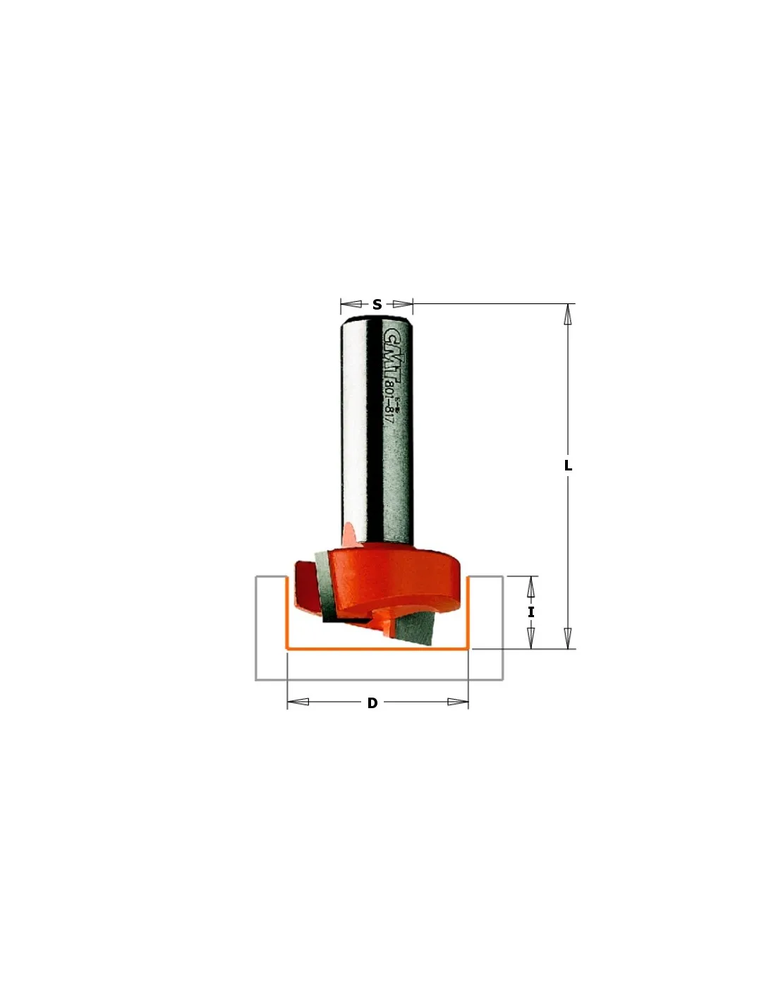 CMT 901.190.11 FRESA PER LEGNO PER MORTASARE  D19mm