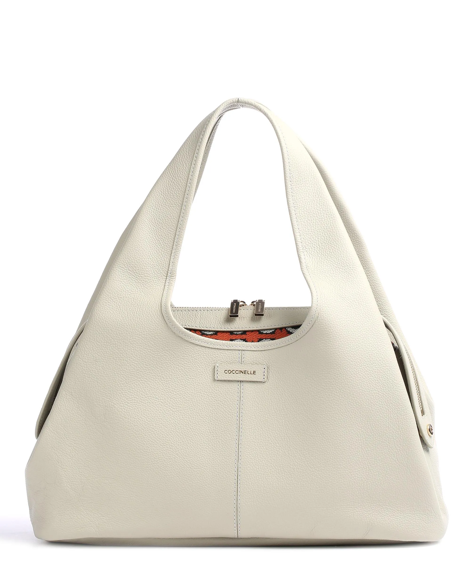  Coccinelle Bianca Borsa hobo nappa pelle grigio chiaro  