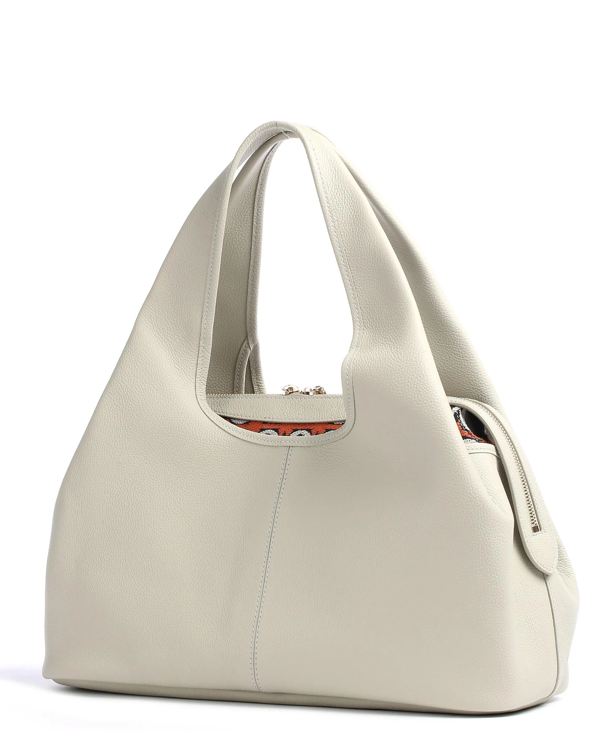  Coccinelle Bianca Borsa hobo nappa pelle grigio chiaro  