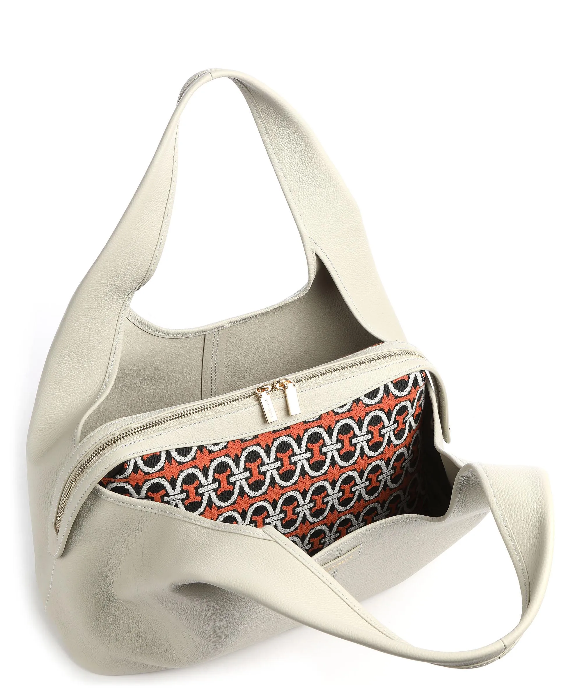  Coccinelle Bianca Borsa hobo nappa pelle grigio chiaro  