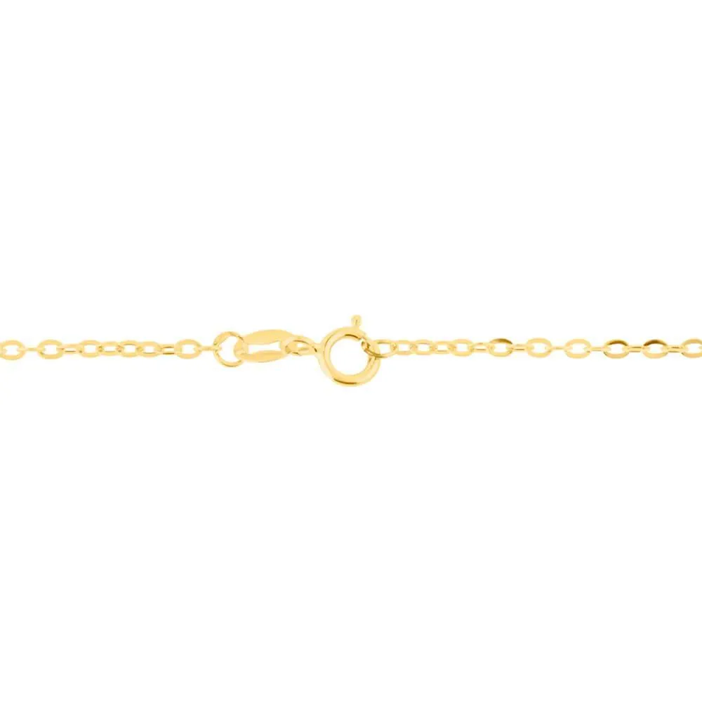 Collana Cuore Crystal Gold Oro Giallo 750/1000 Cristallo Bianco 40 + 2 cm 1506489