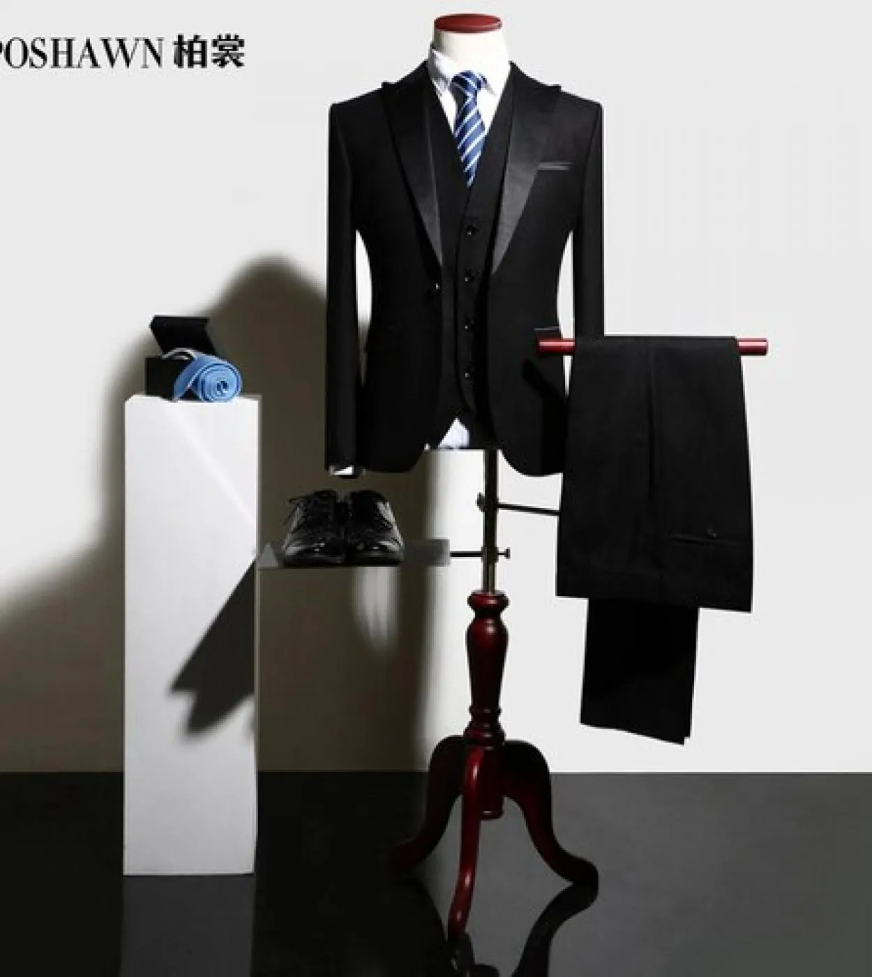 Completi da 3 pezzi Blazer Giacca Pantaloni Gilet Completi  Boutique Casual da uomo Business Matrimonio Abito da sposo Cappotto