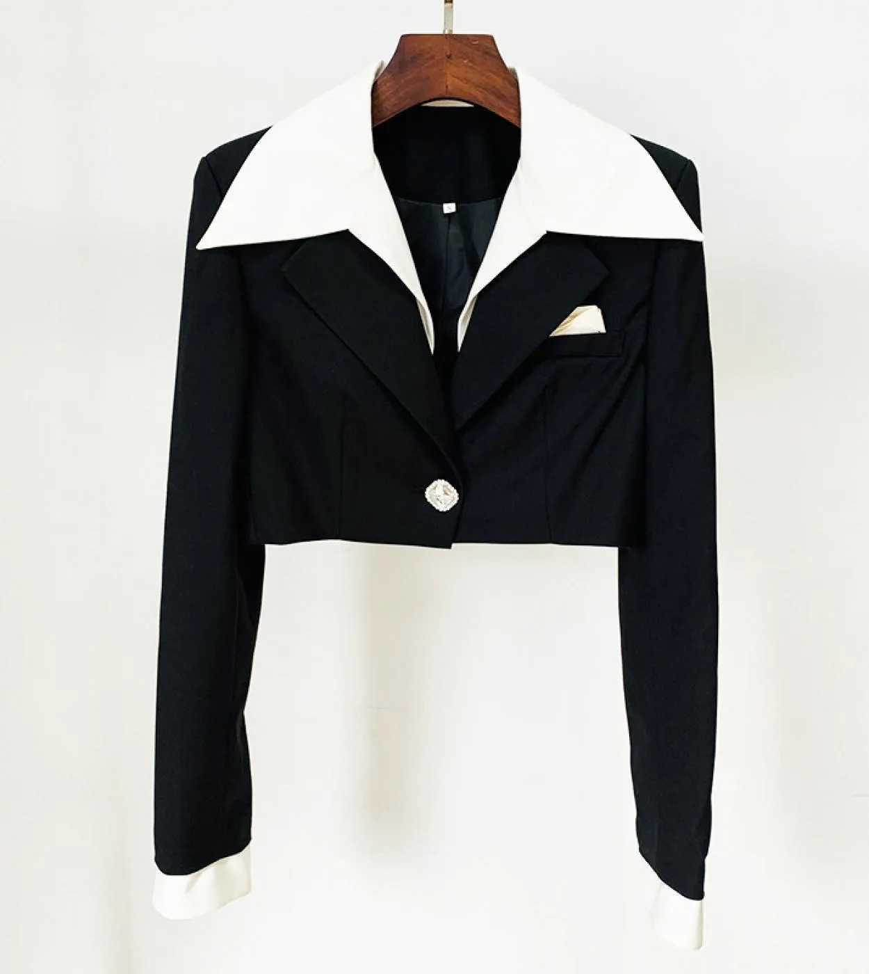 Completi da donna Completi da due pezzi Completi da gonna Completo nero 2022 Completi da giuntura di nuovo colore Cappotto corto