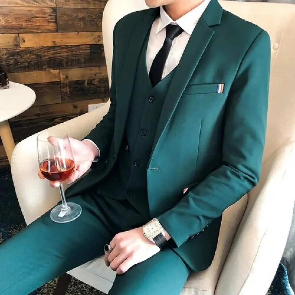 Completi da uomo in tre pezzi / 2023 Autunno Inverno Abito da lavoro Abito da sposa Blazer Giacca Cappotto Pantaloni Pantaloni G