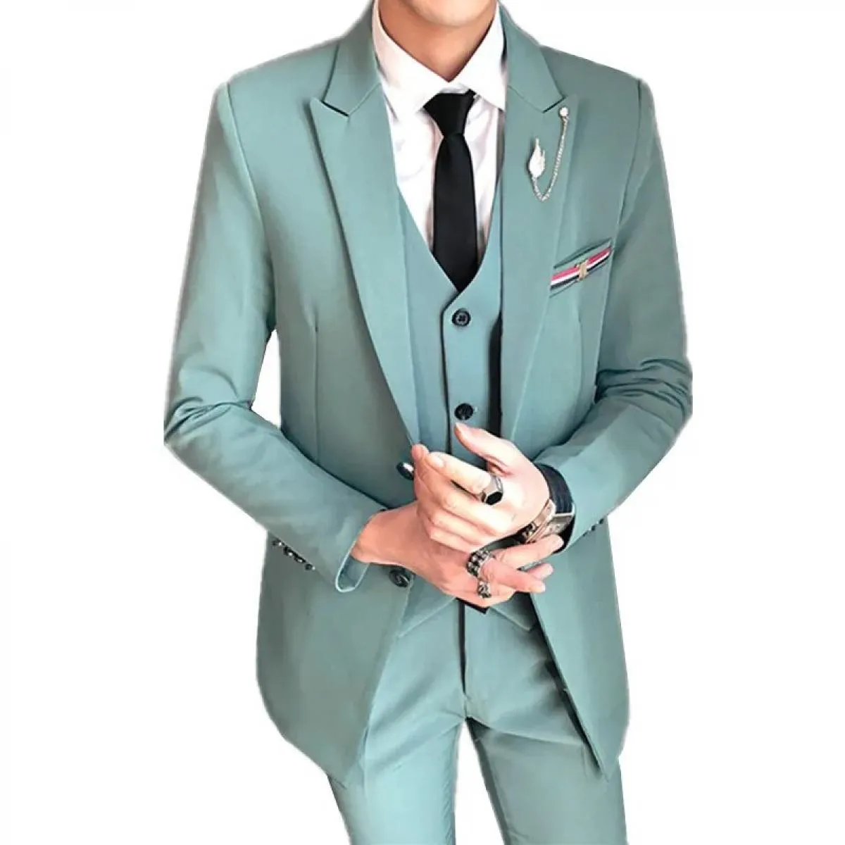 Completi da uomo in tre pezzi / 2023 Autunno Inverno Abito da lavoro Abito da sposa Blazer Giacca Cappotto Pantaloni Pantaloni G