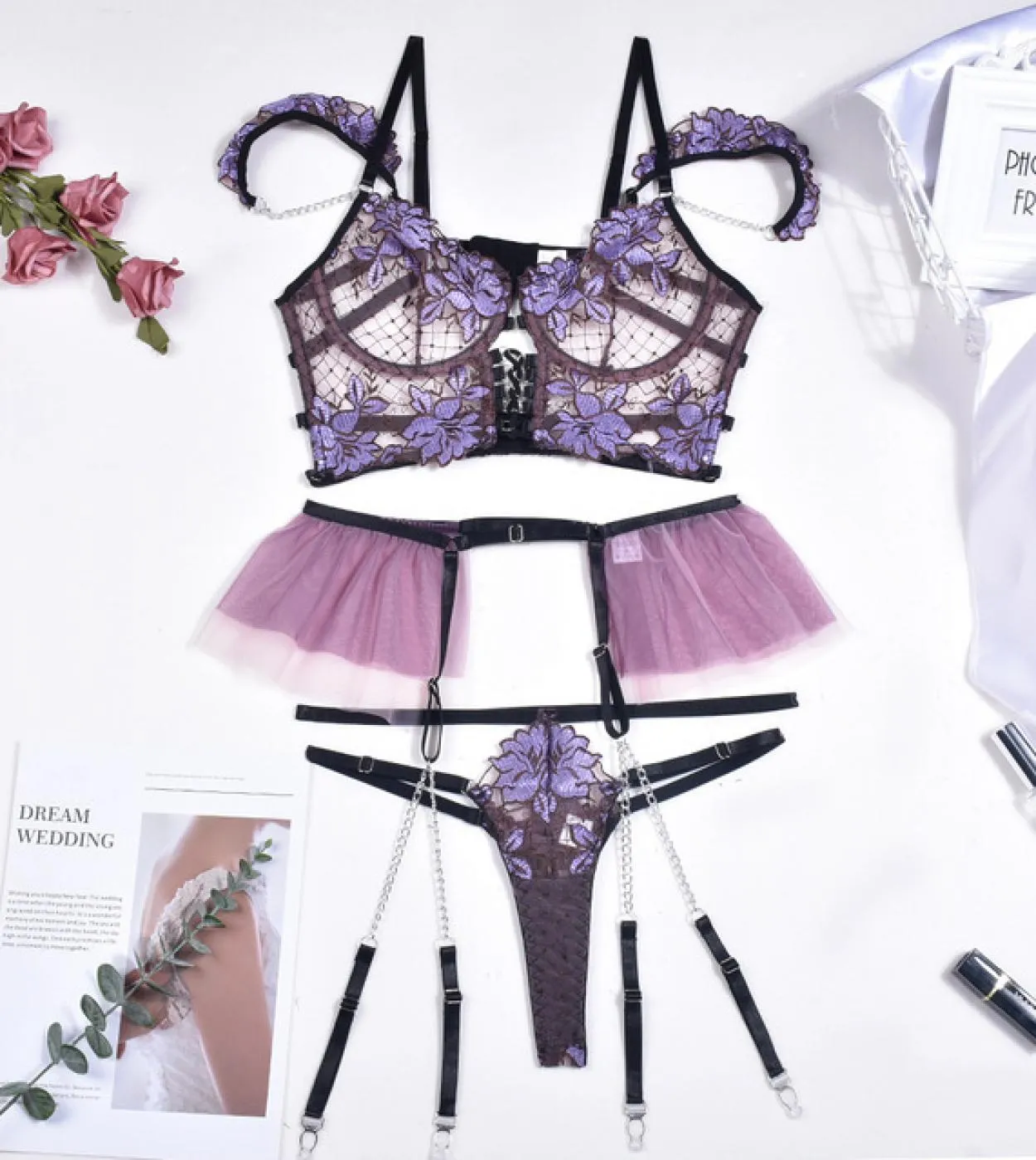 Completi Intimi Donna Luxury Yimunancy Set Intimo Donna Intimo Luxury Floreale