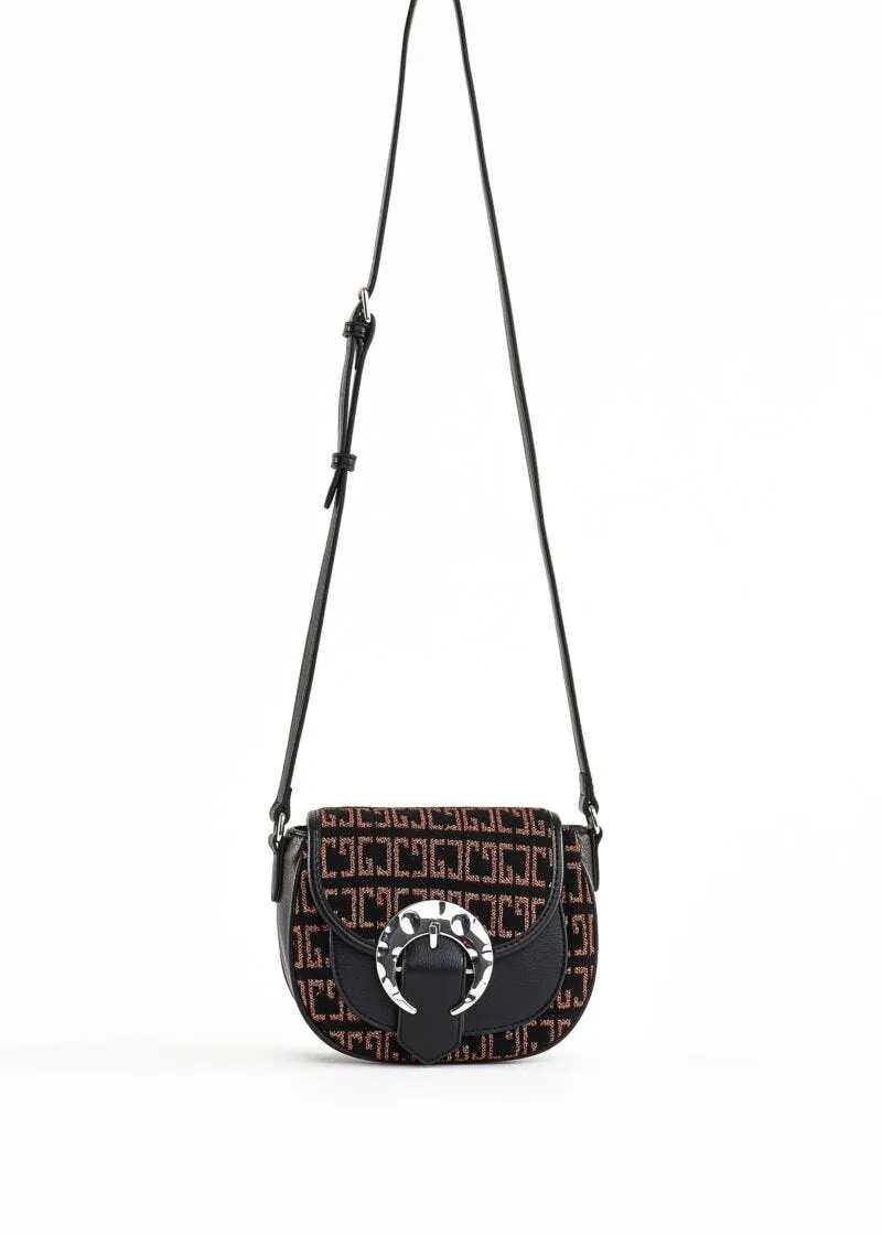 Crossbody in simil pelle e tessuto lurex