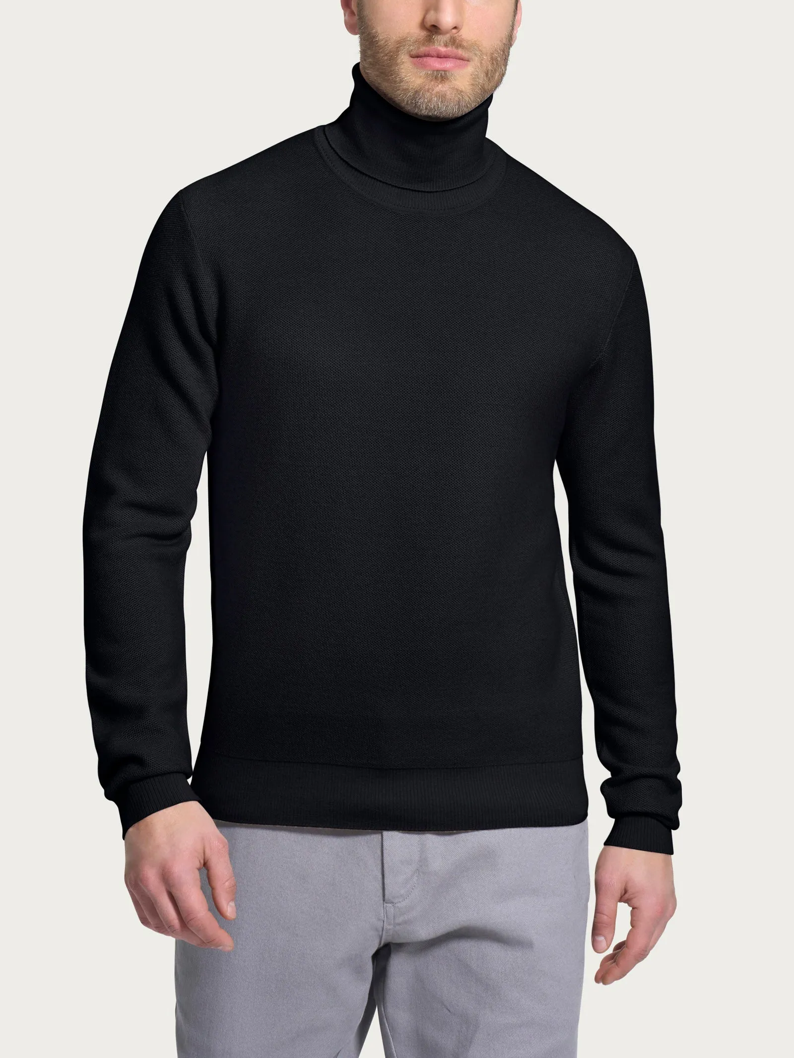 Dolcevita Punto Links in Merino Soft - Nero