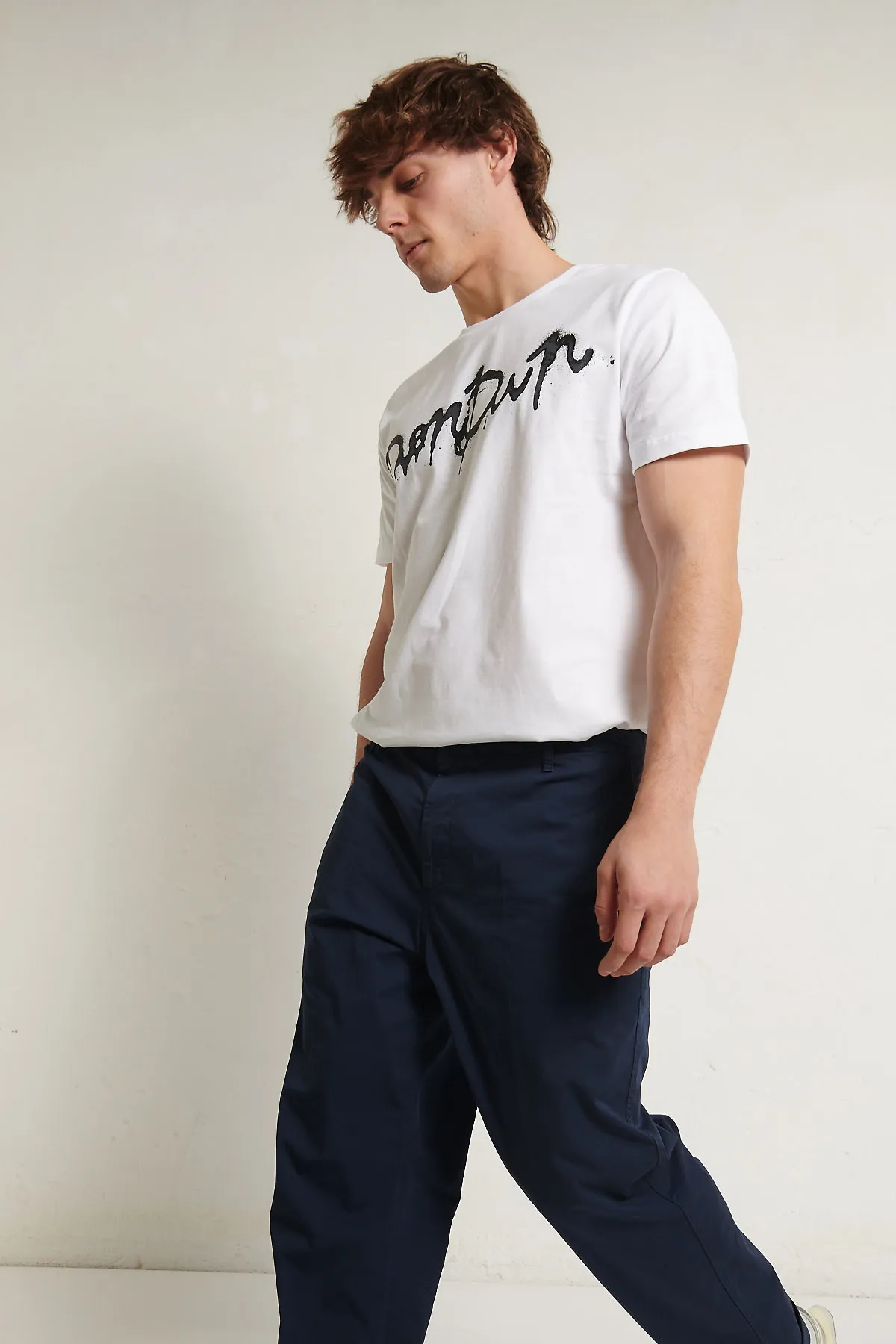 DONDUP T-Shirt  di cotone bianca con logo grafico
