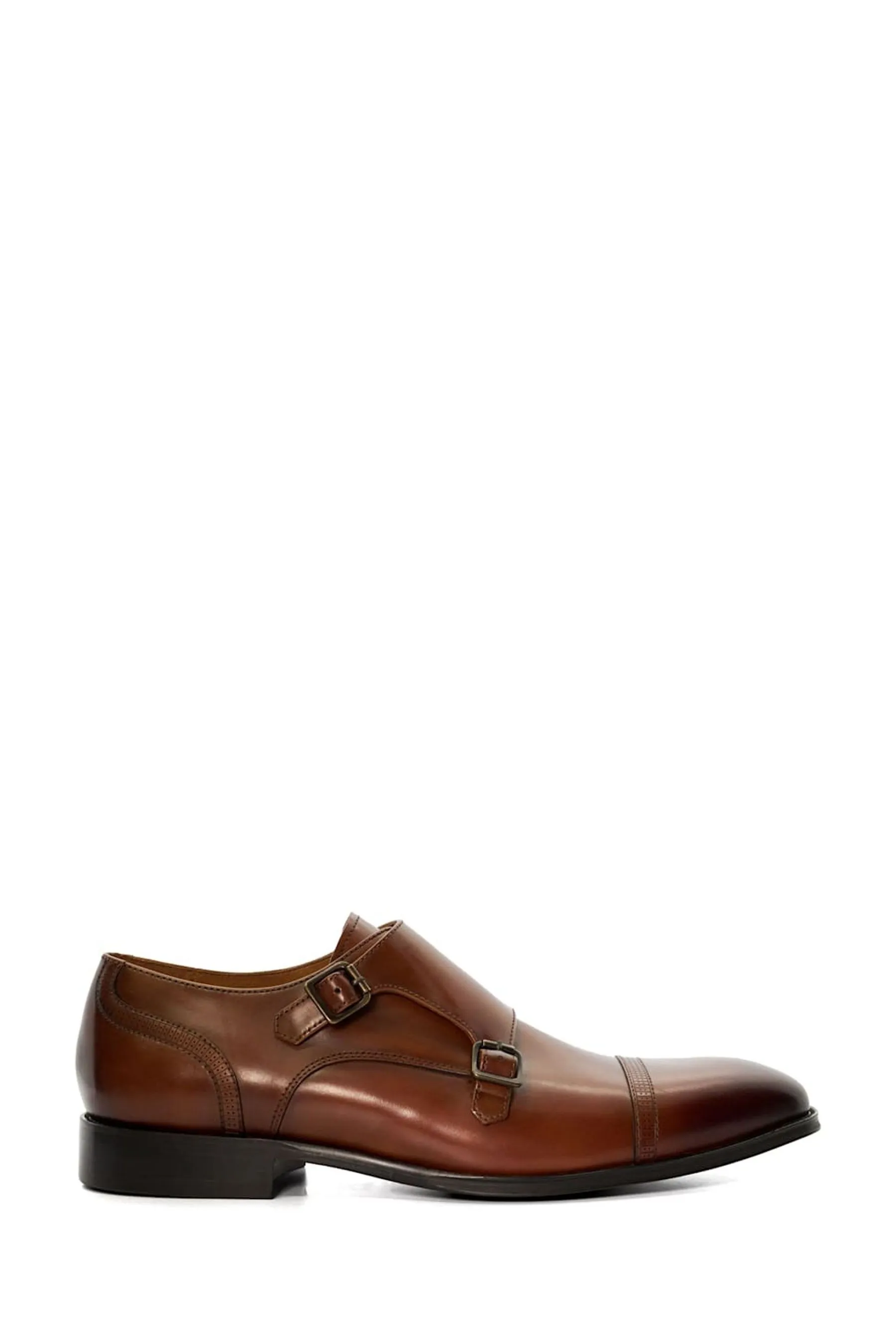 Dune London - Scarpe monk con cap toe laser    