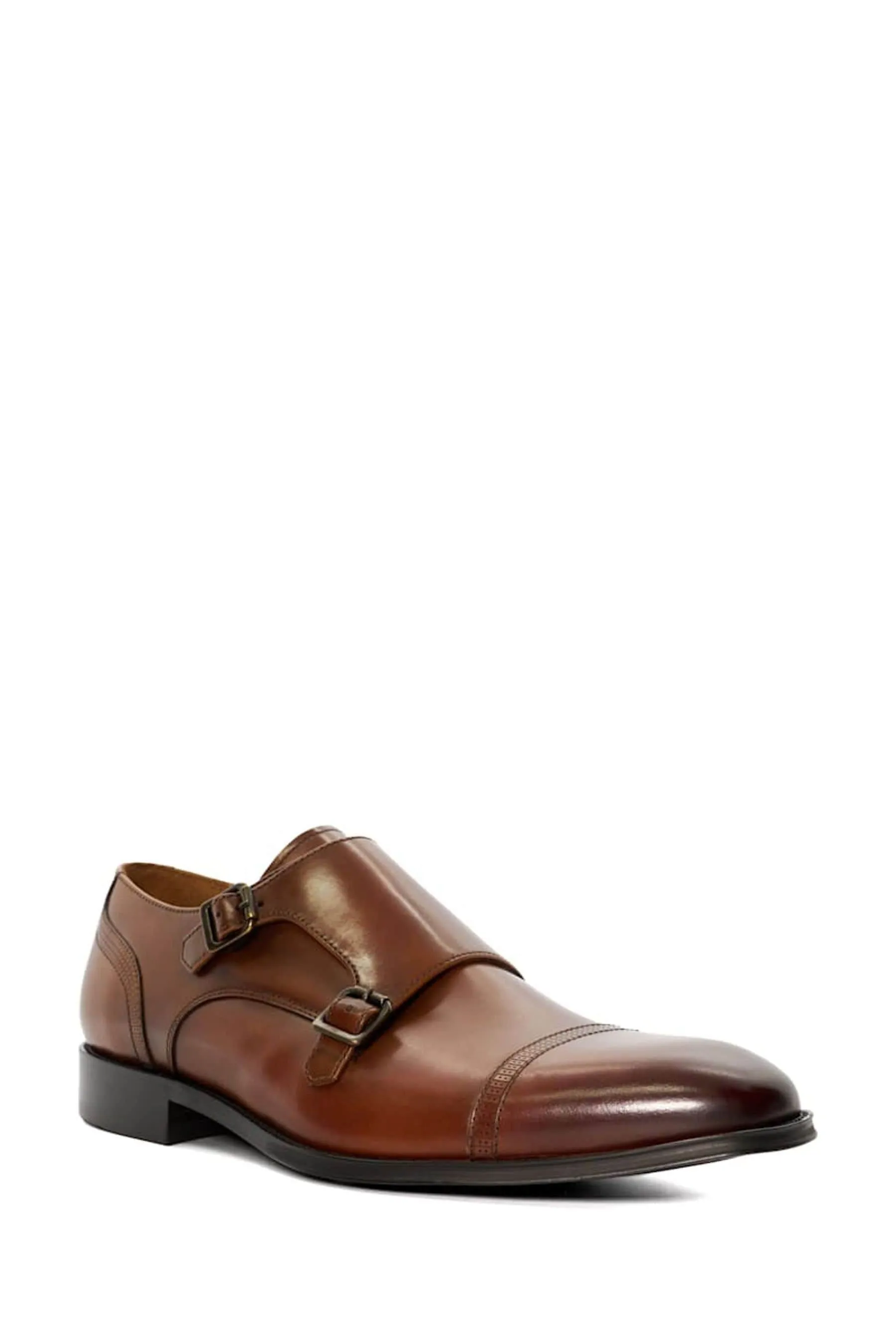 Dune London - Scarpe monk con cap toe laser    