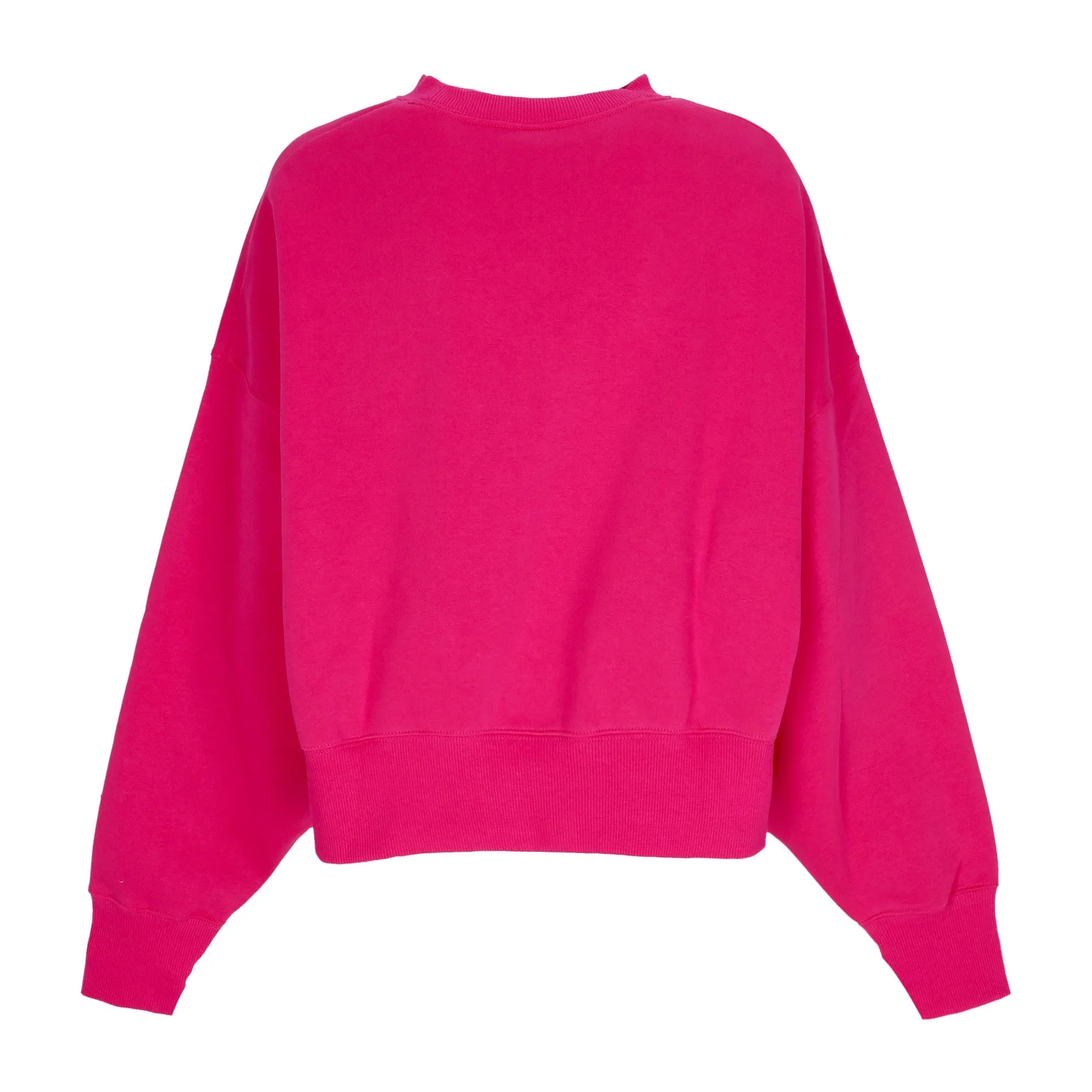 Felpa Girocollo Corta Donna W Sportswear Phoenix Fleece Over-oversized Crewneck Fireberry/black