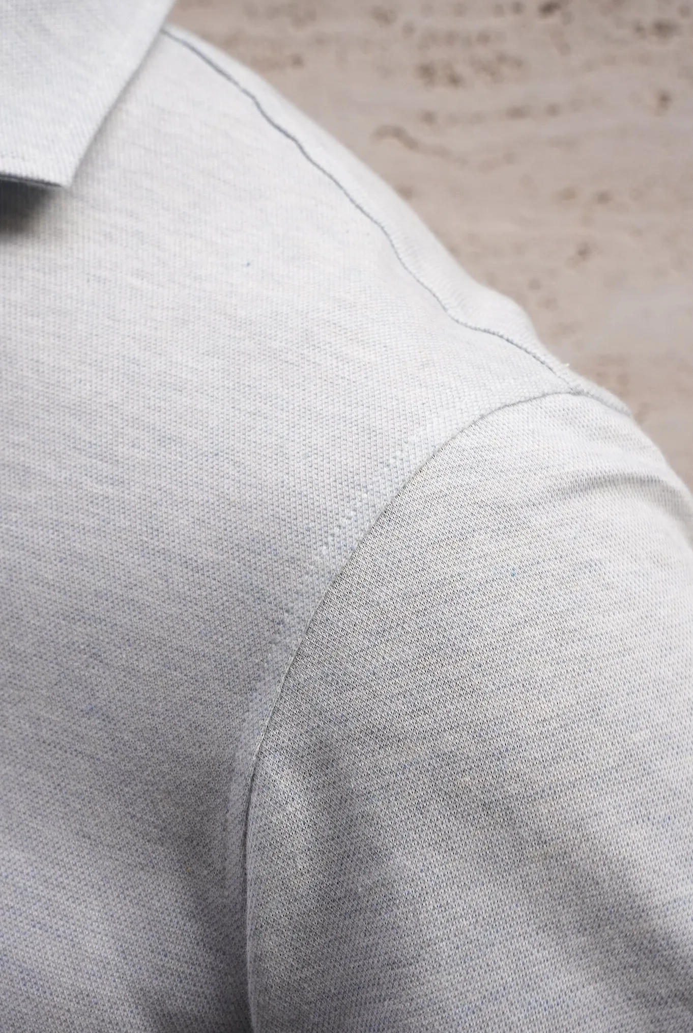FFF Polo Jersey Cotone e Cashmere Celeste