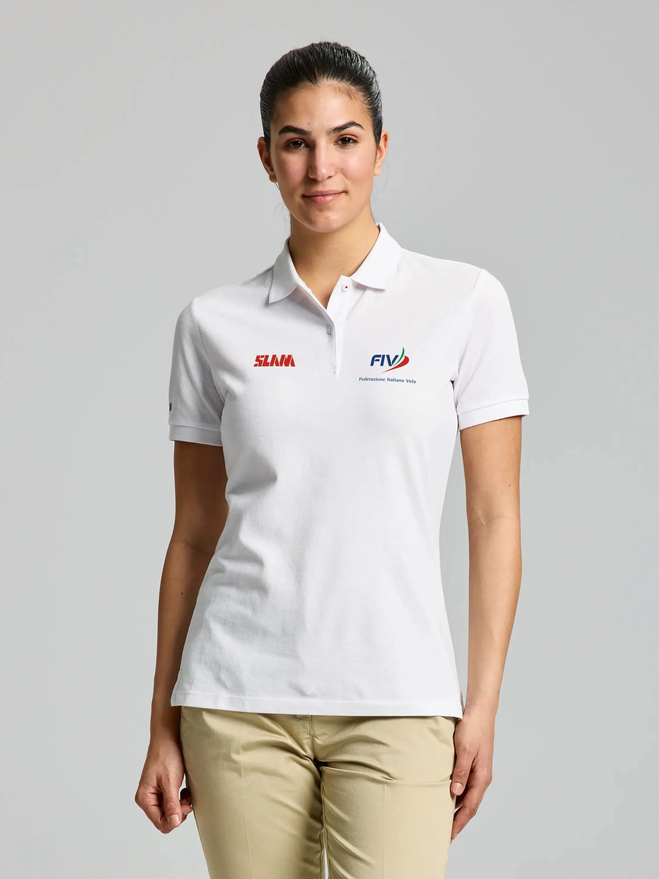   FIV DECK WOMAN POLO SHORT SLEEVE Women's Cotton Short Sleeve Polo