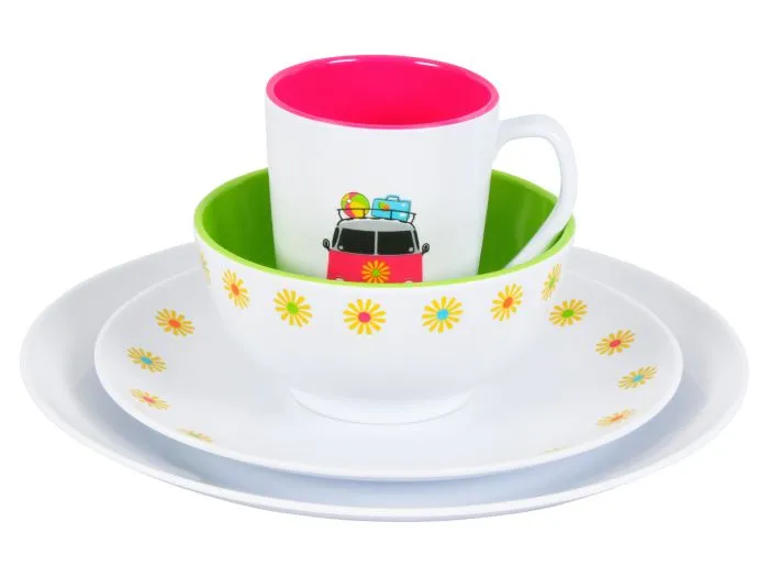 Flamefield Camper Smiles set stoviglie 16 pezzi