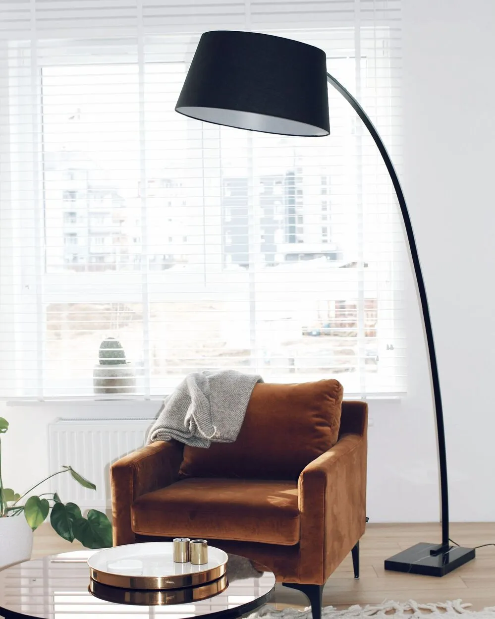 Floor Lamp BENUE Metal Black