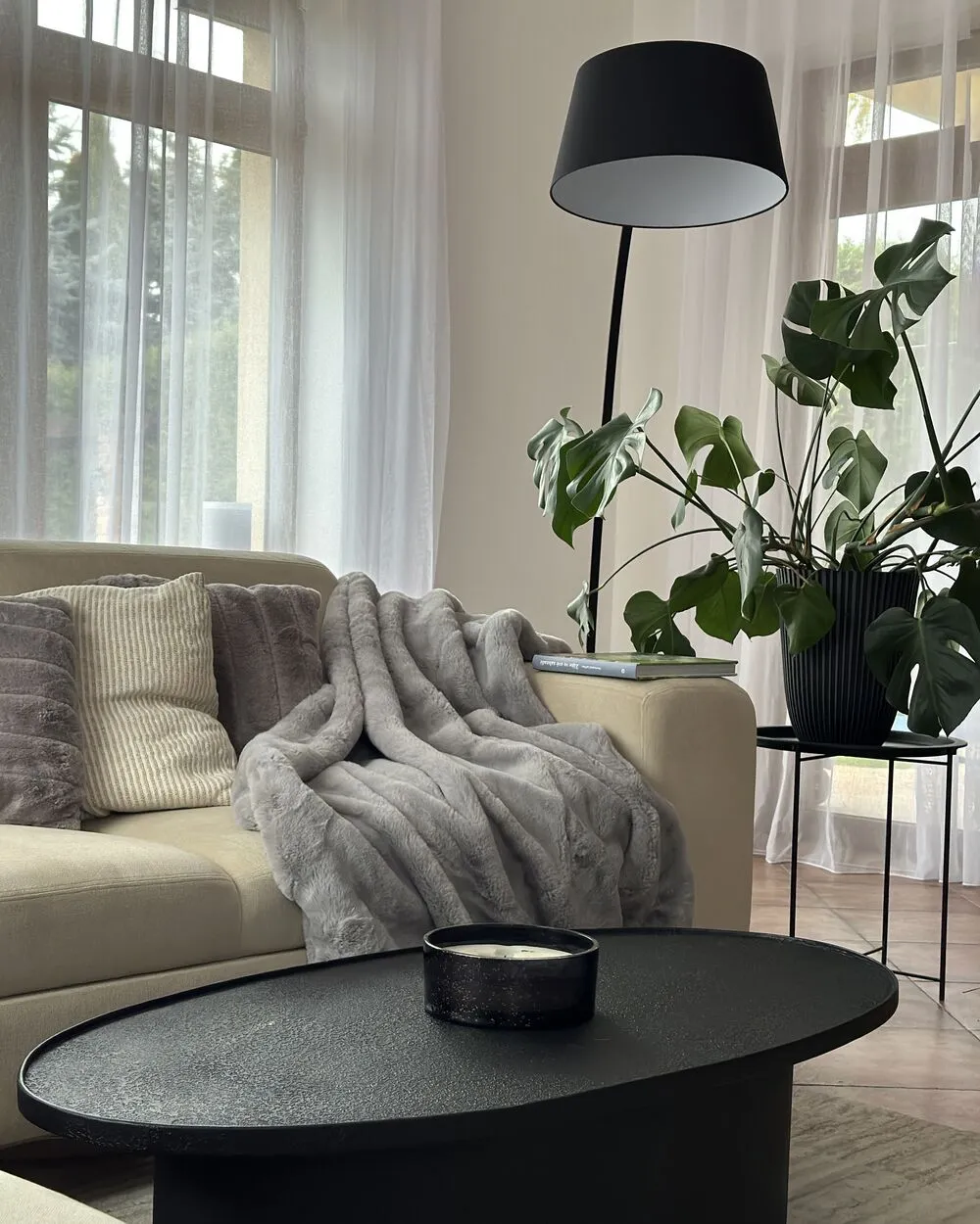 Floor Lamp BENUE Metal Black