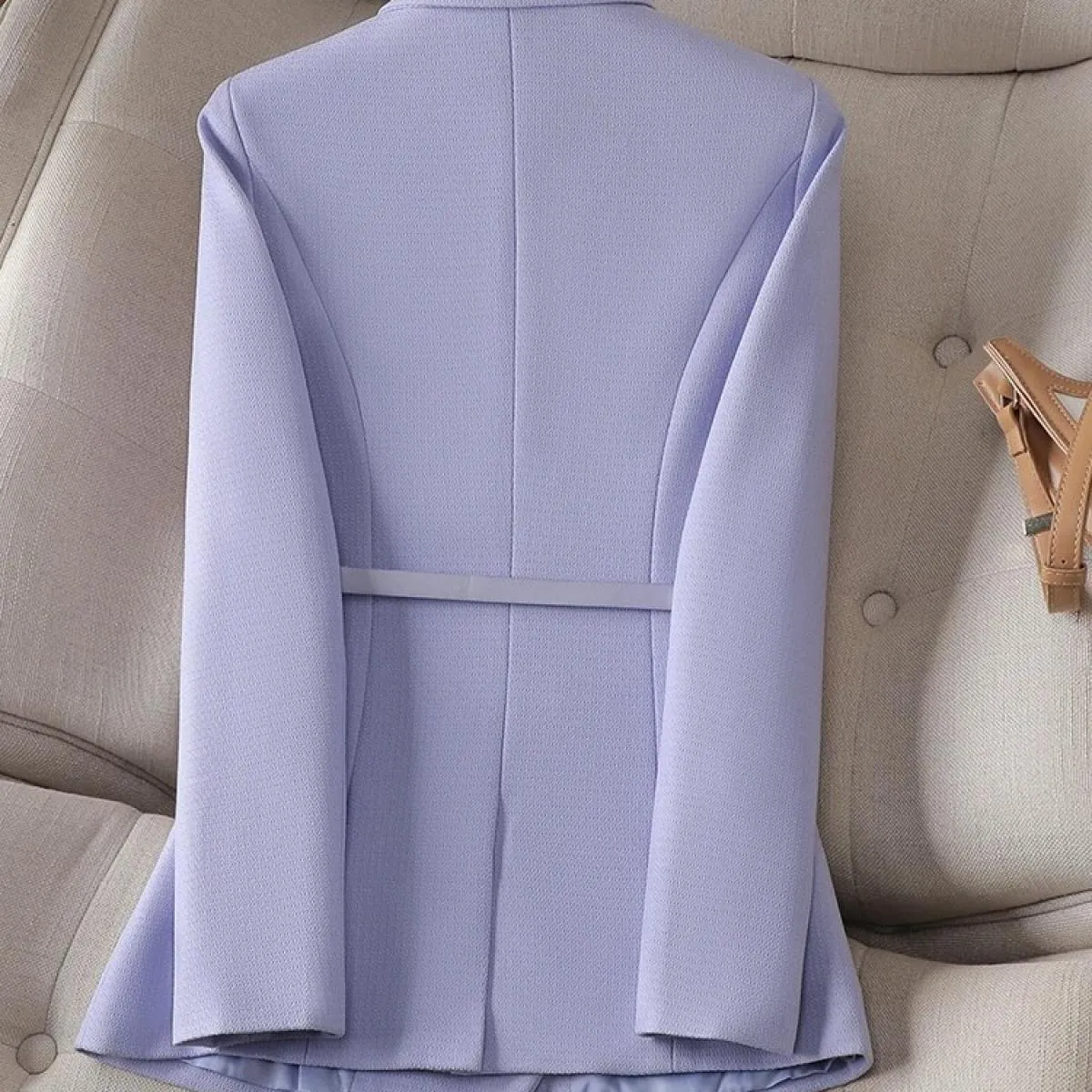Giacca da donna autunno inverno di alta qualità da donna nera rosa viola solida giacca da lavoro da lavoro femminile