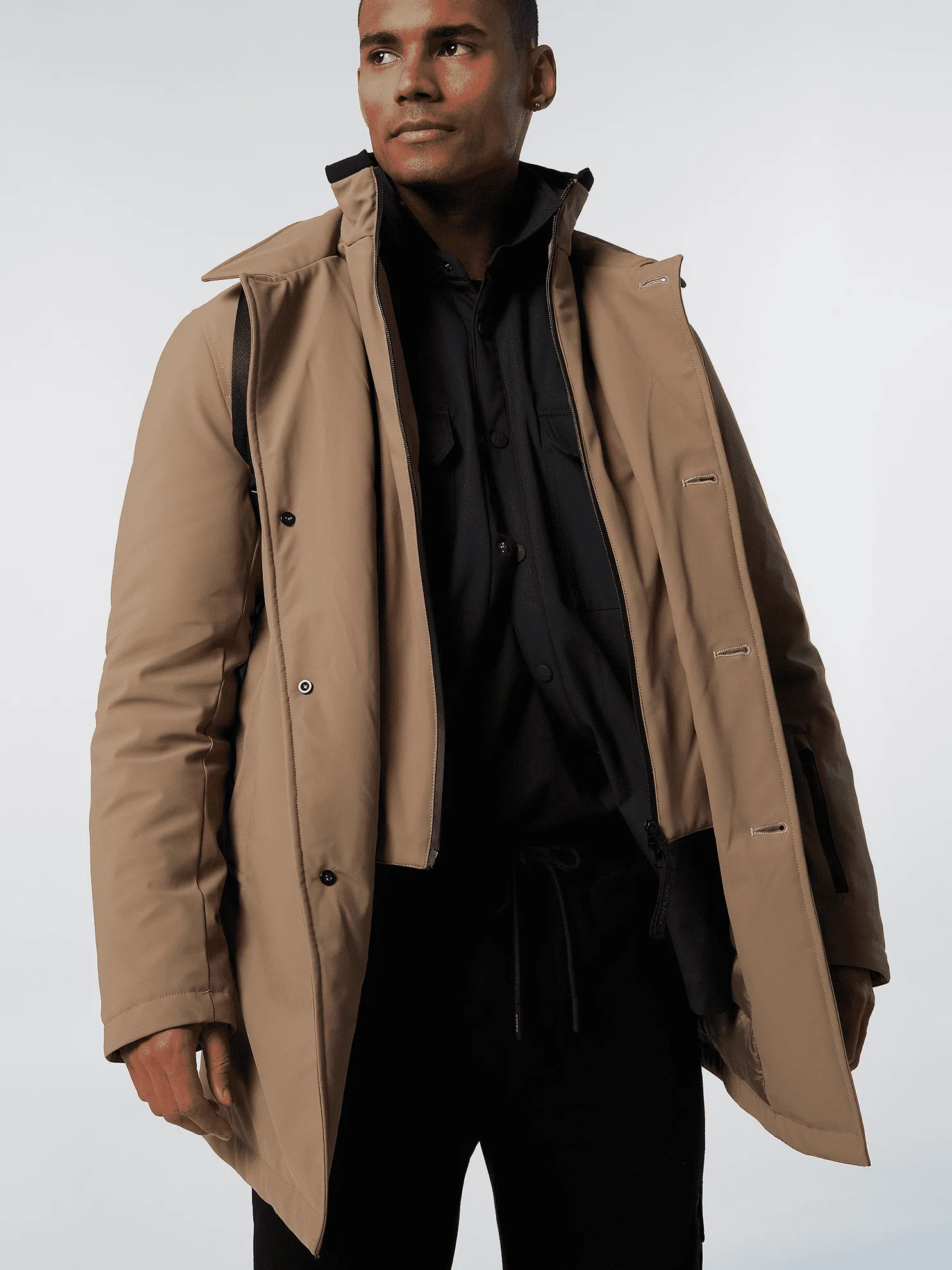 GIACCA DA UOMO NORTH SAILS TECH TRENCH BROWN ROCK 603255 0138