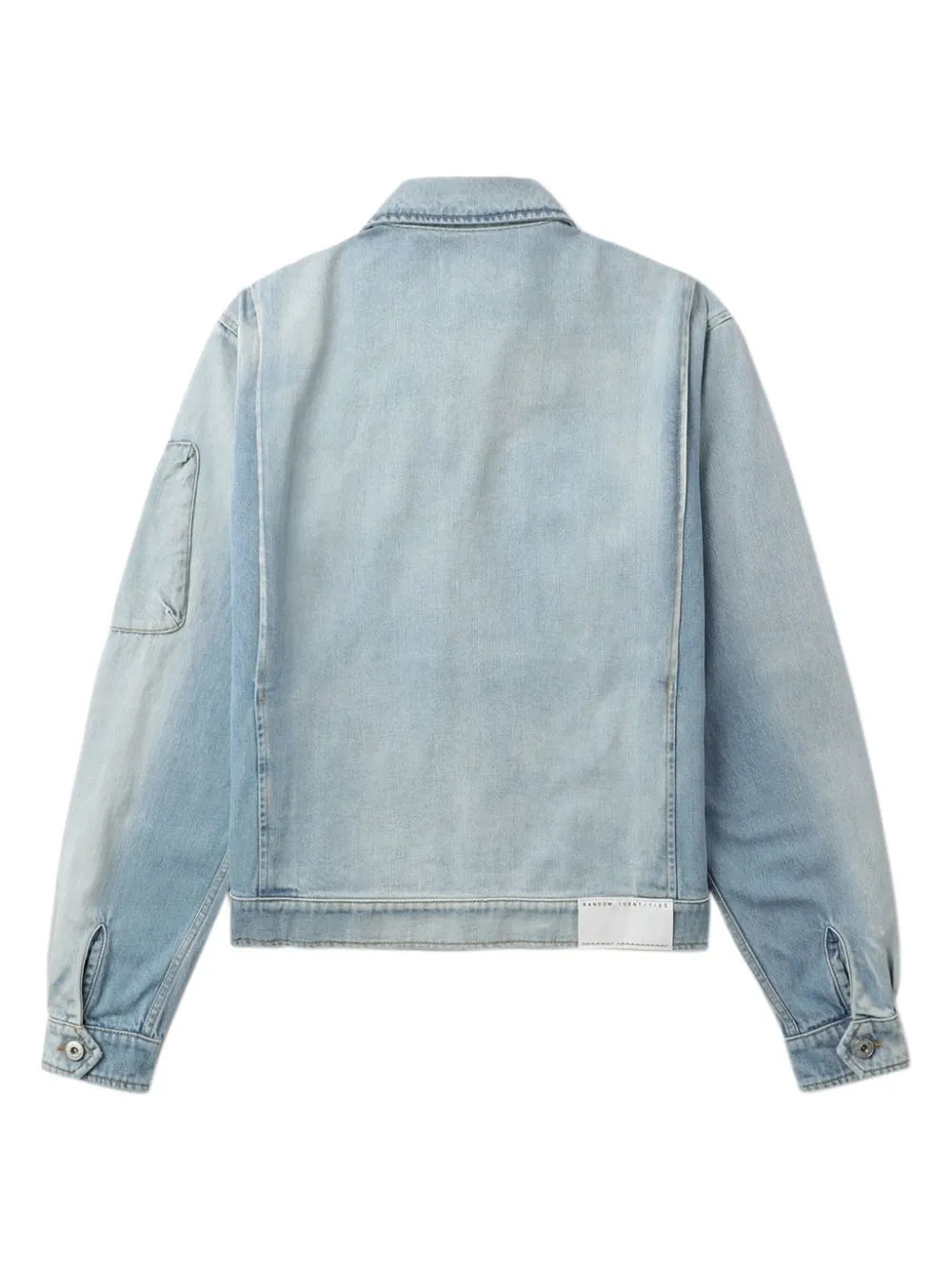 Giacca denim con zip in celeste - uomo