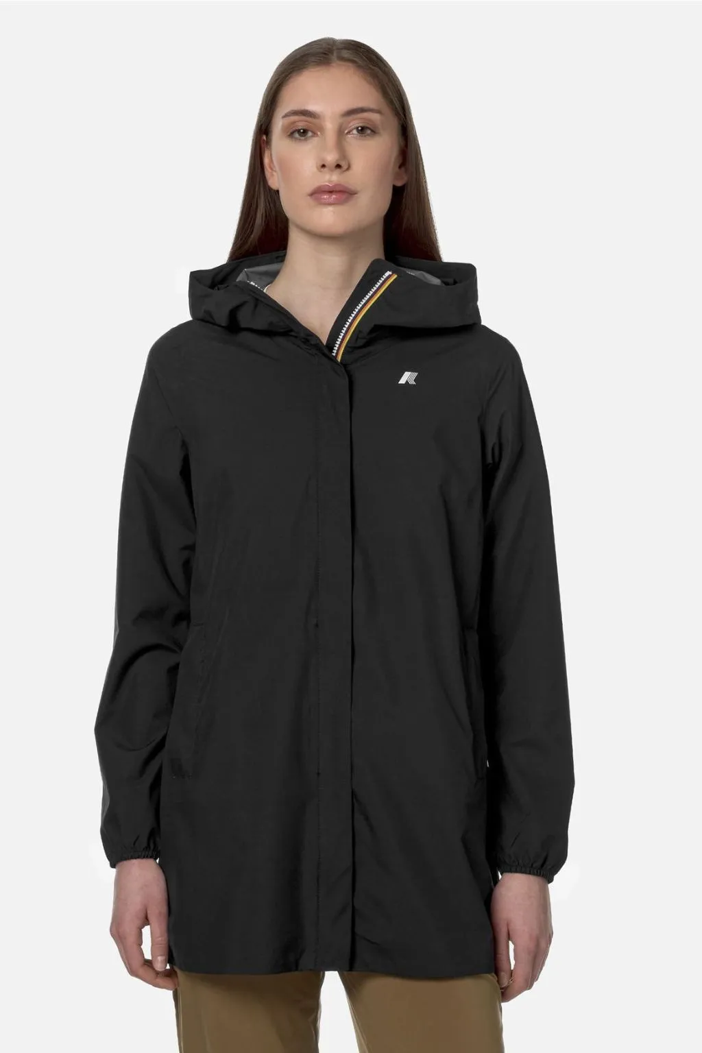 GIACCA DONNA LUNGA SOPHIE STRETC DOT NERO K-WAY