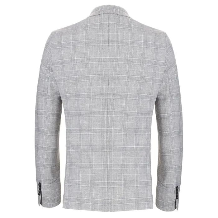 Giacca Weis dal taglio moderno, mezza foderata in glenncheck a quadri elasticizzato Grigio chiaro