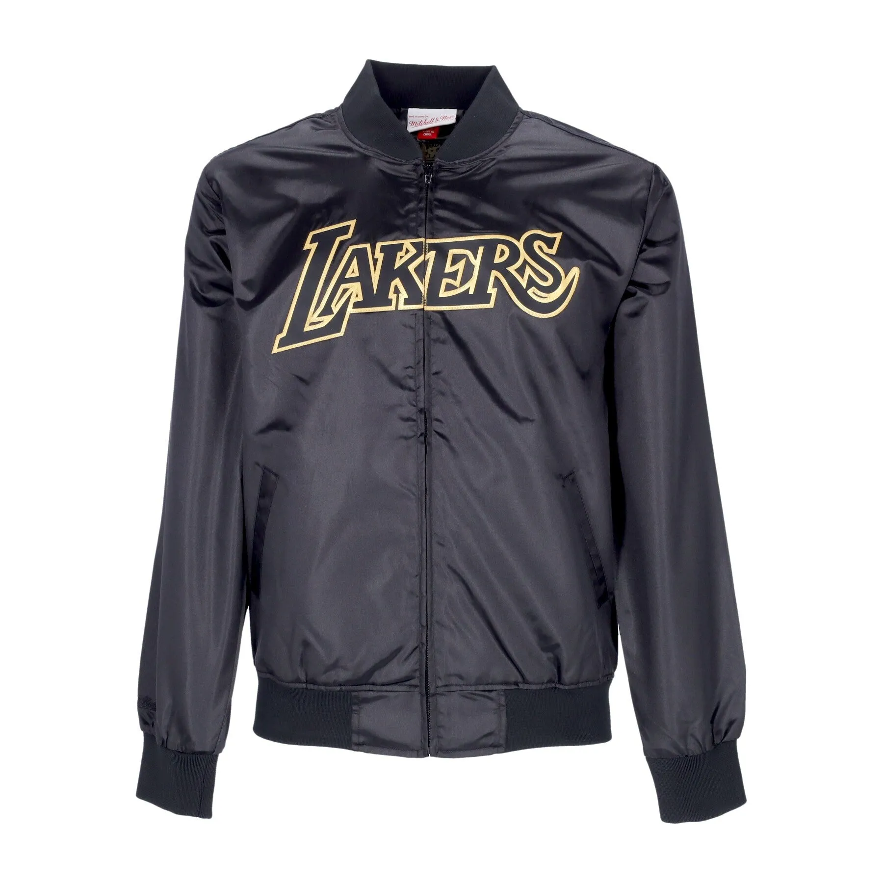 Giacchetta Uomo Nba Big Face 4.0 Satin Jacket Hardwood Classics Loslak Black/original Team Colors