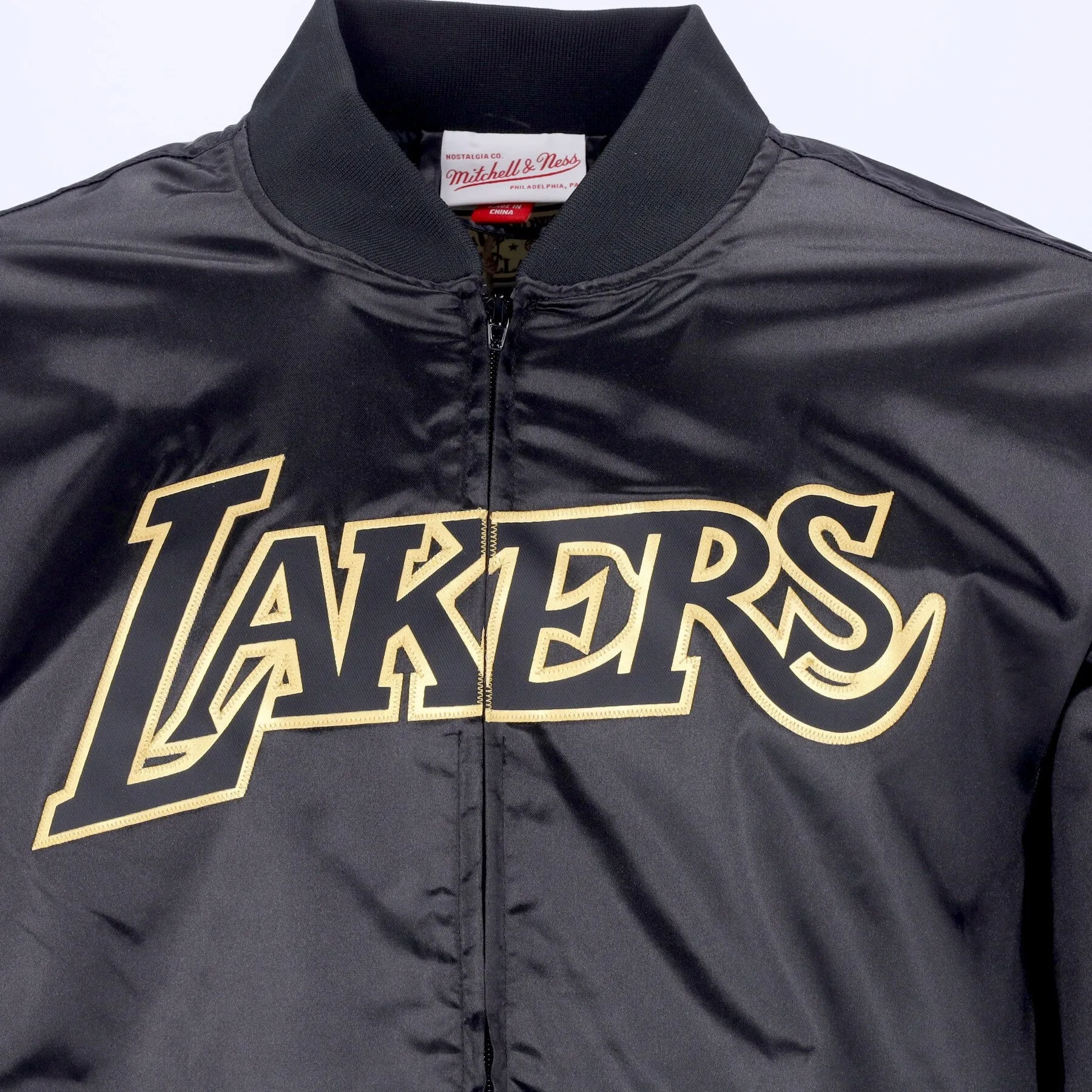 Giacchetta Uomo Nba Big Face 4.0 Satin Jacket Hardwood Classics Loslak Black/original Team Colors