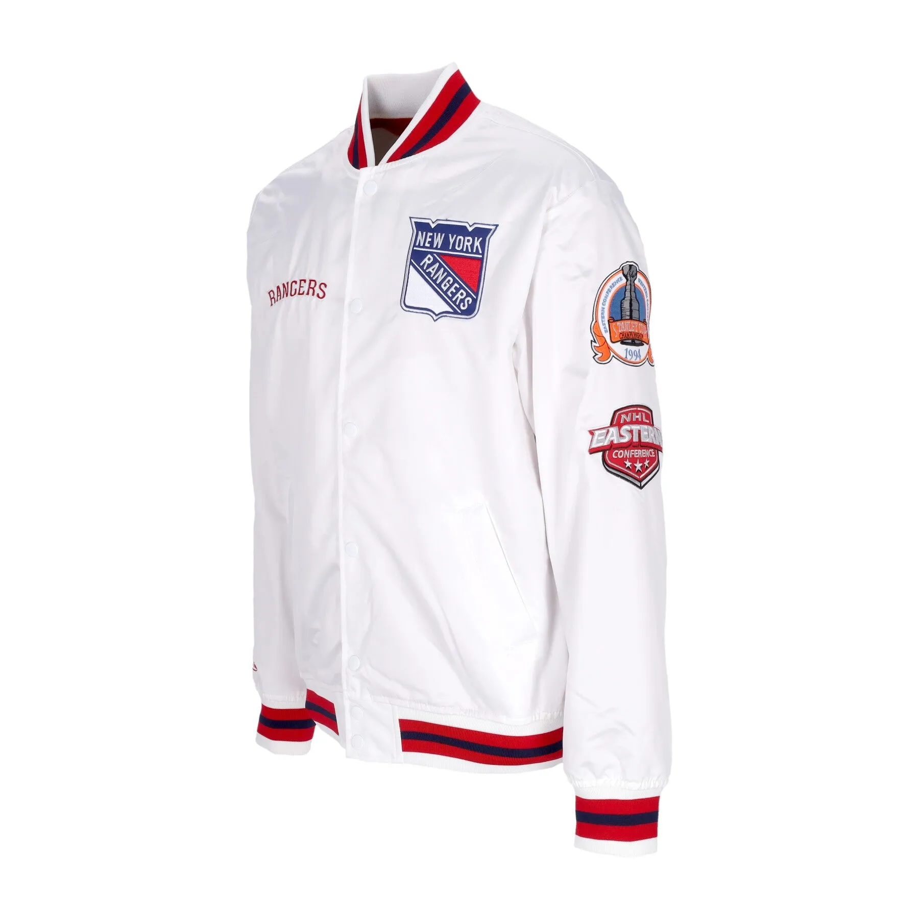 Giubbotto Bomber Uomo Nhl Hometown Lw Satin Jacket Neyran White