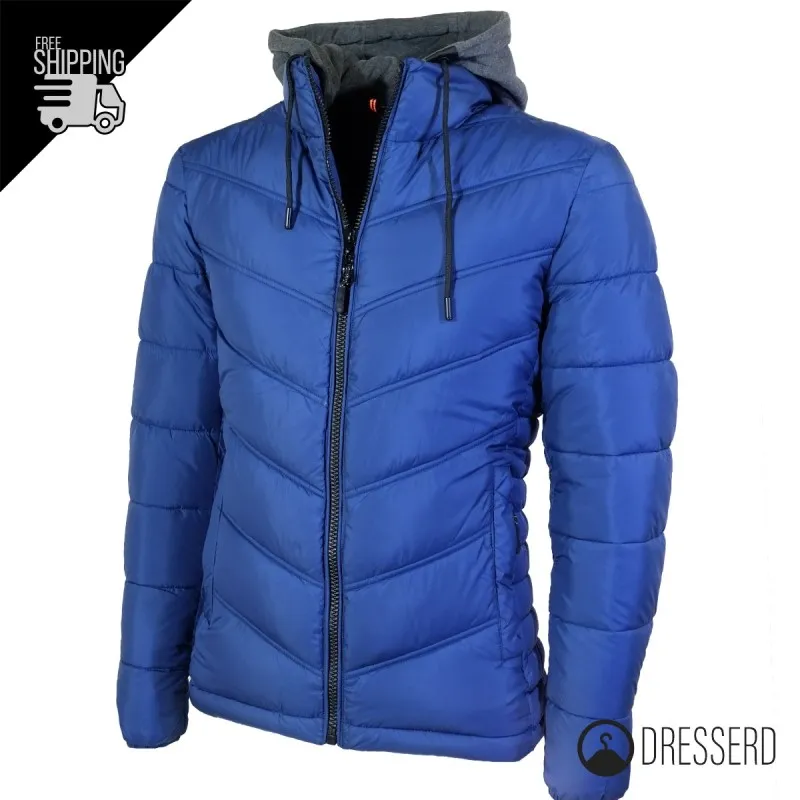 Giubbotto Uomo con Cappuccio in Felpa smontabile Giubbini Invernali Dresserd