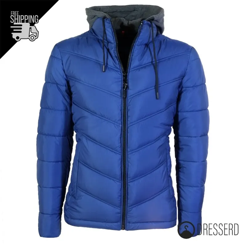 Giubbotto Uomo con Cappuccio in Felpa smontabile Giubbini Invernali Dresserd