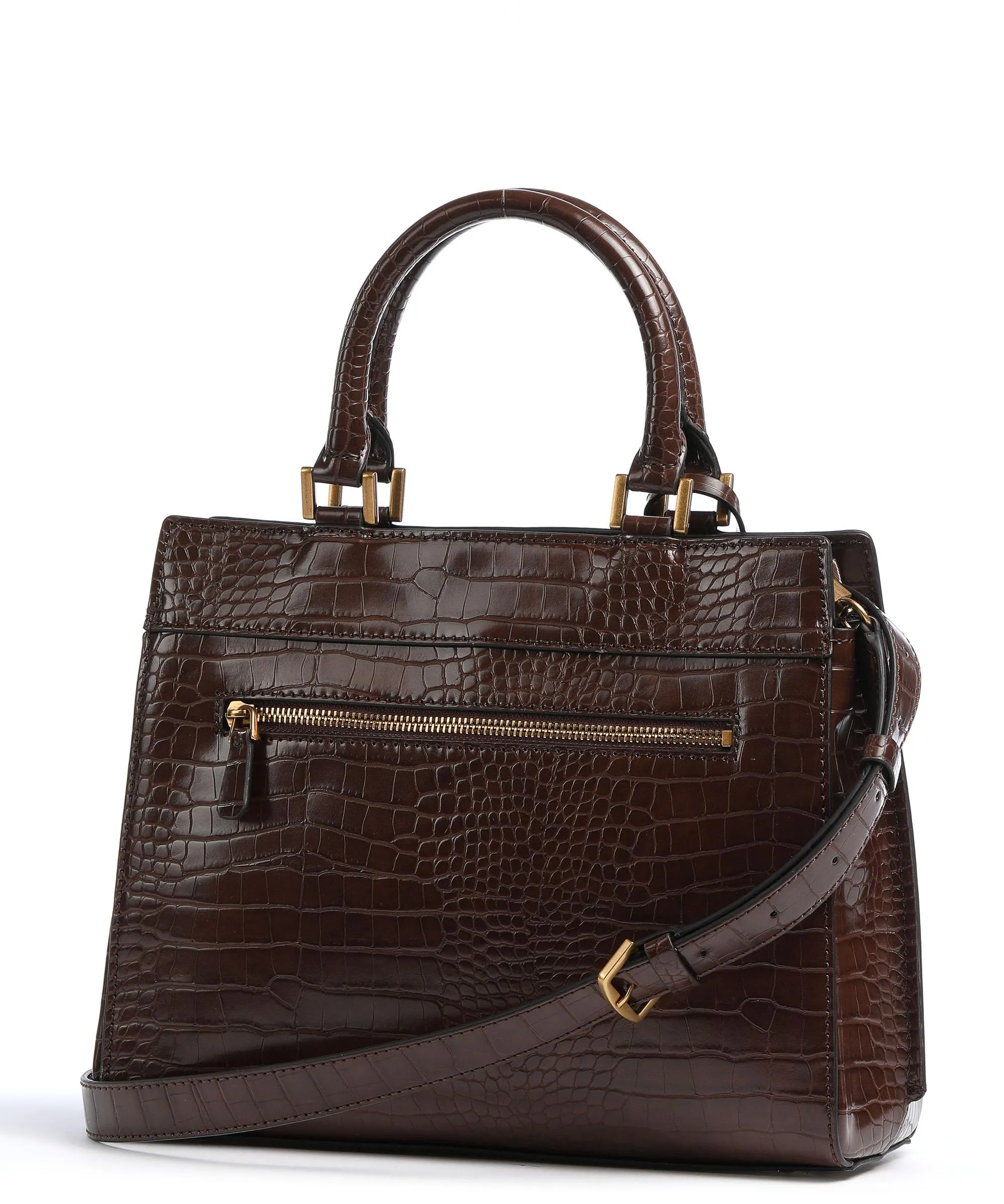  Guess Katey Borsa a mano pelle sintetica marrone scuro  
