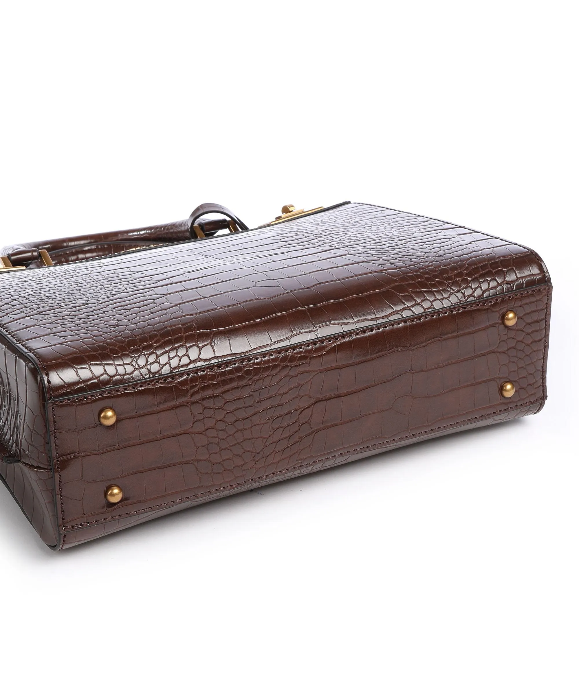  Guess Katey Borsa a mano pelle sintetica marrone scuro  