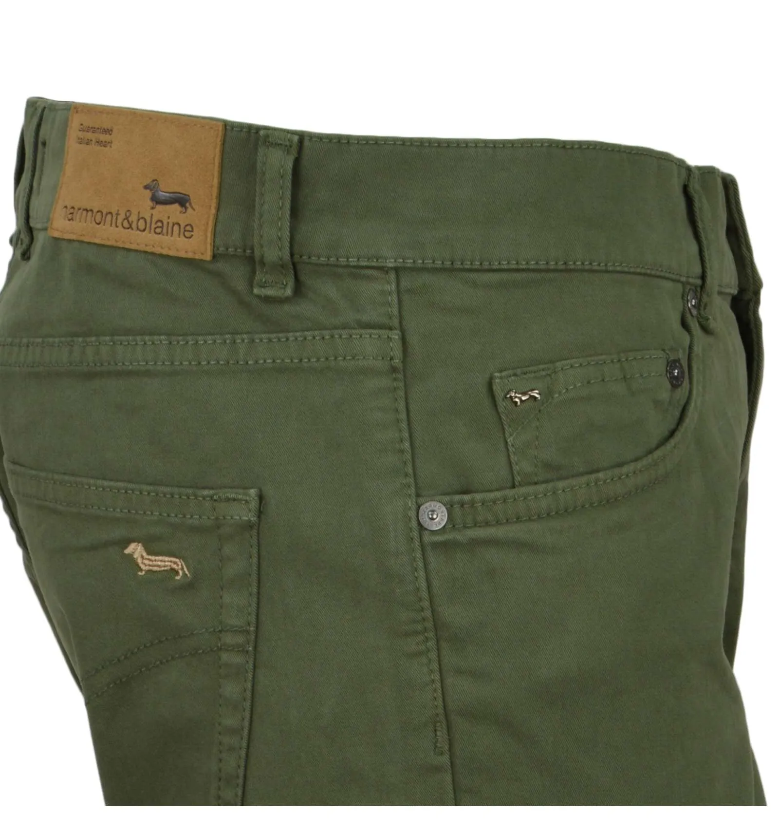 HARMONT & BLAINE uomo pantalone verde NARROW FIT WNI001 053022 630