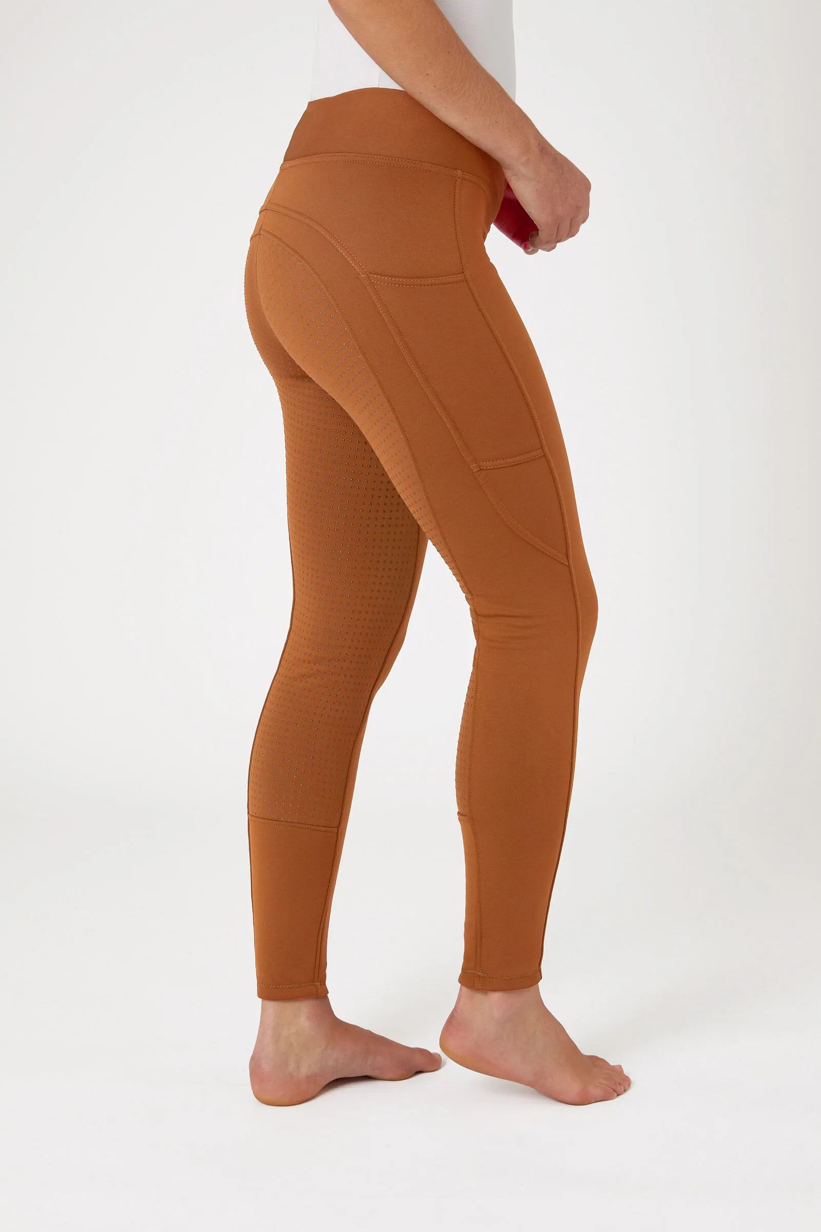 Horze Active Leggins invernali da equitazione per donna con FS e tasca per telefono
