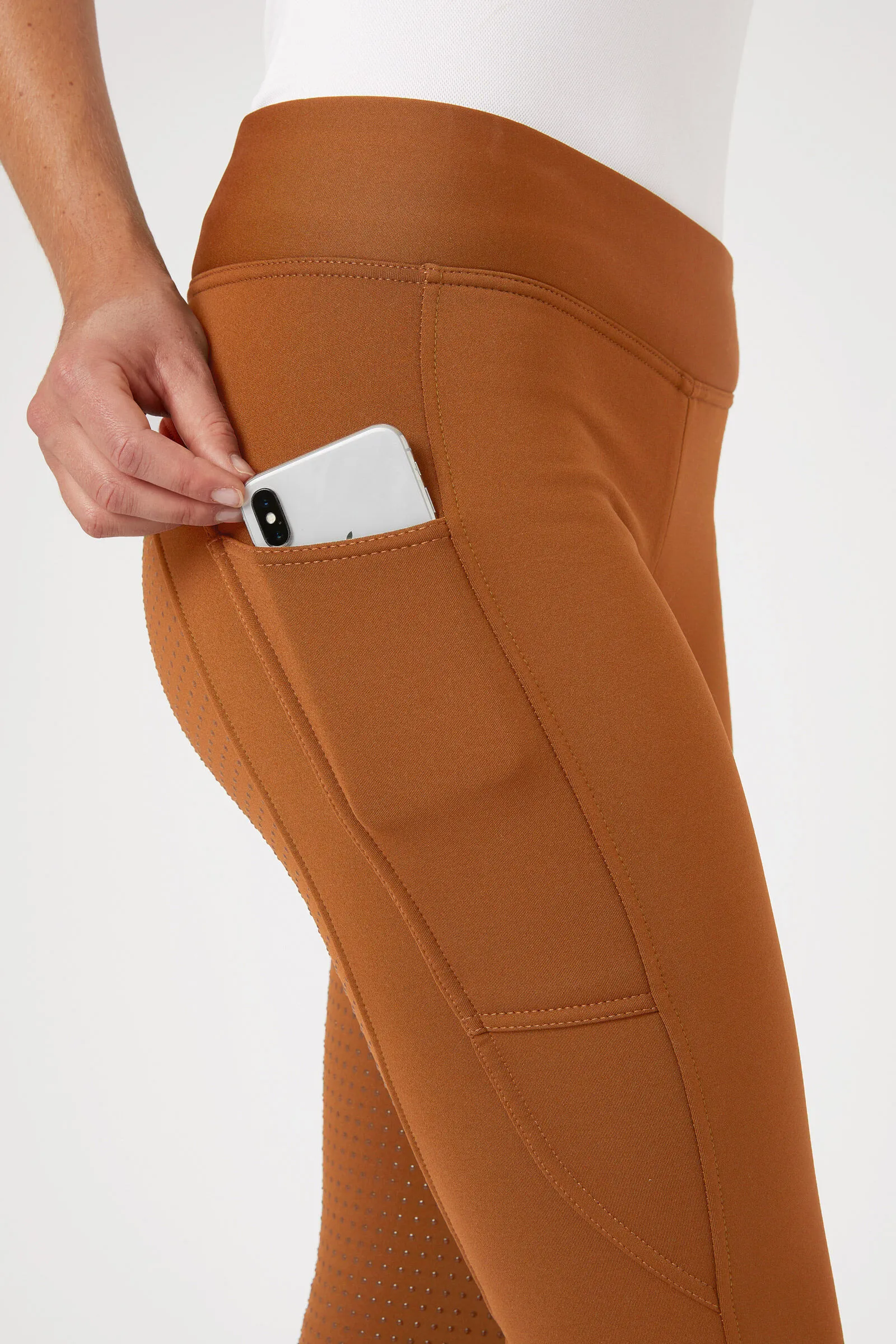 Horze Active Leggins invernali da equitazione per donna con FS e tasca per telefono
