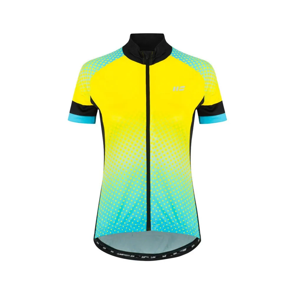 Hot Stuff Maglia Ciclismo Race Azzurro Fluo Donna
