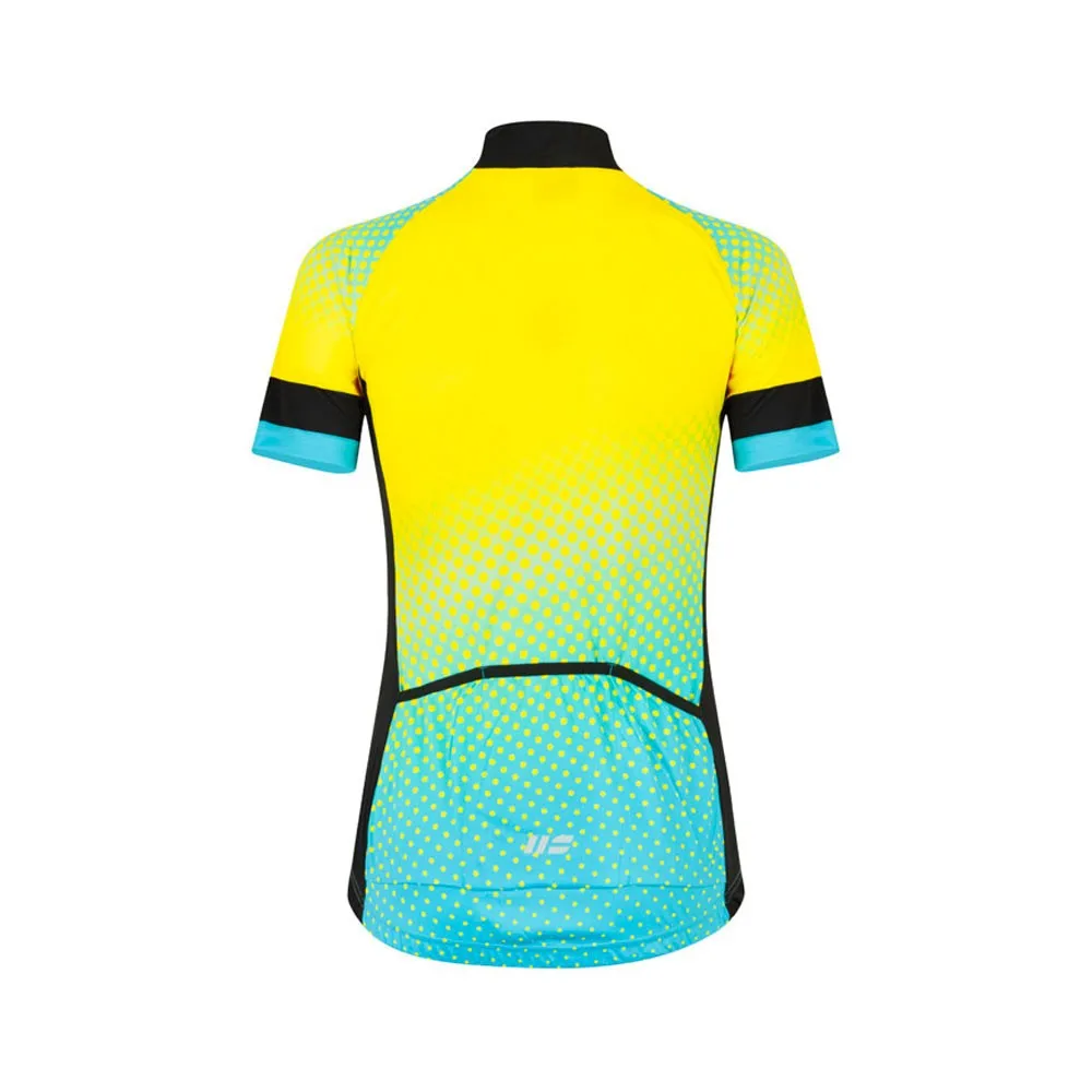 Hot Stuff Maglia Ciclismo Race Azzurro Fluo Donna