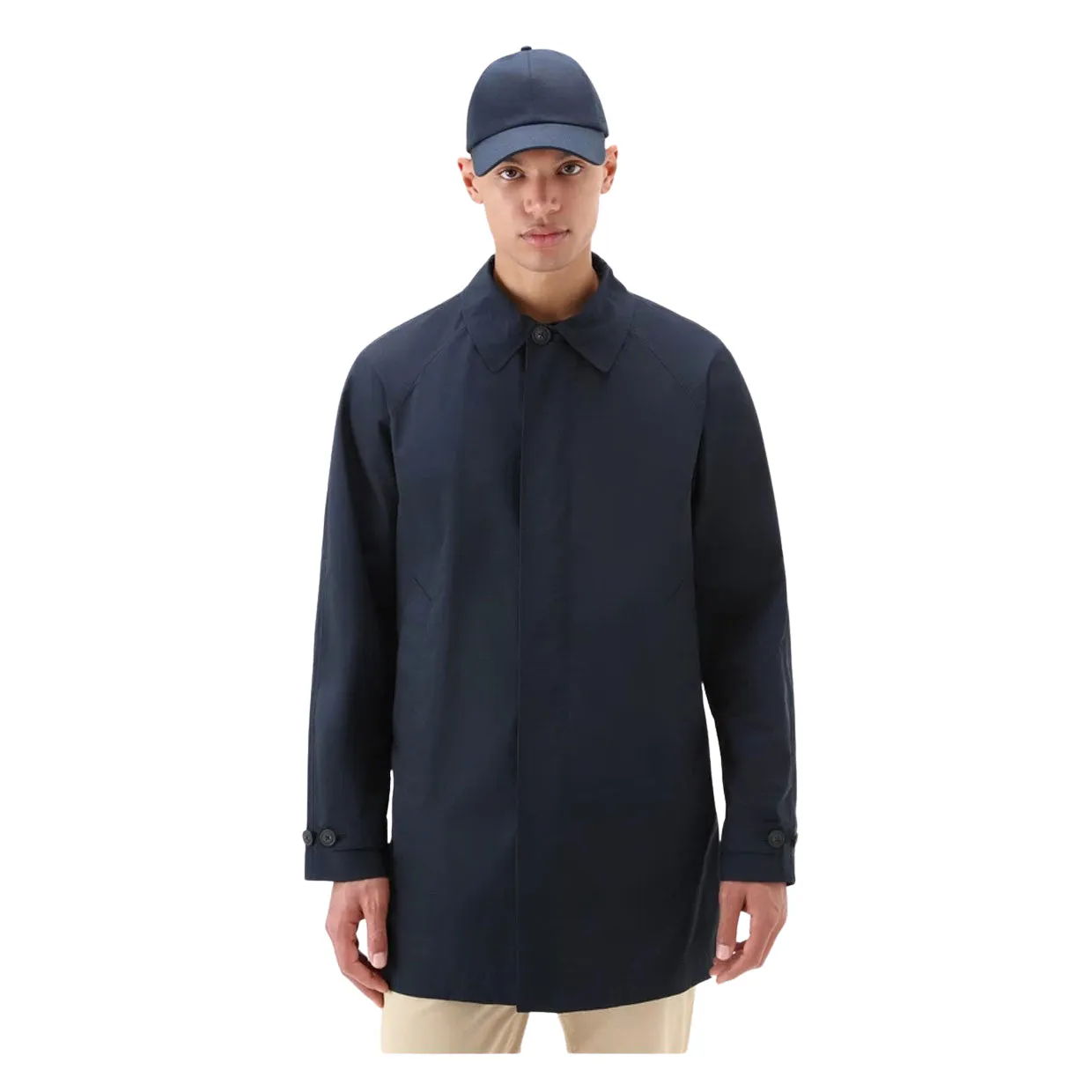 Impermeabile Uomo Woolrich City Blu