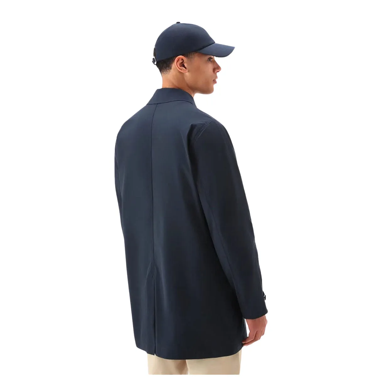 Impermeabile Uomo Woolrich City Blu