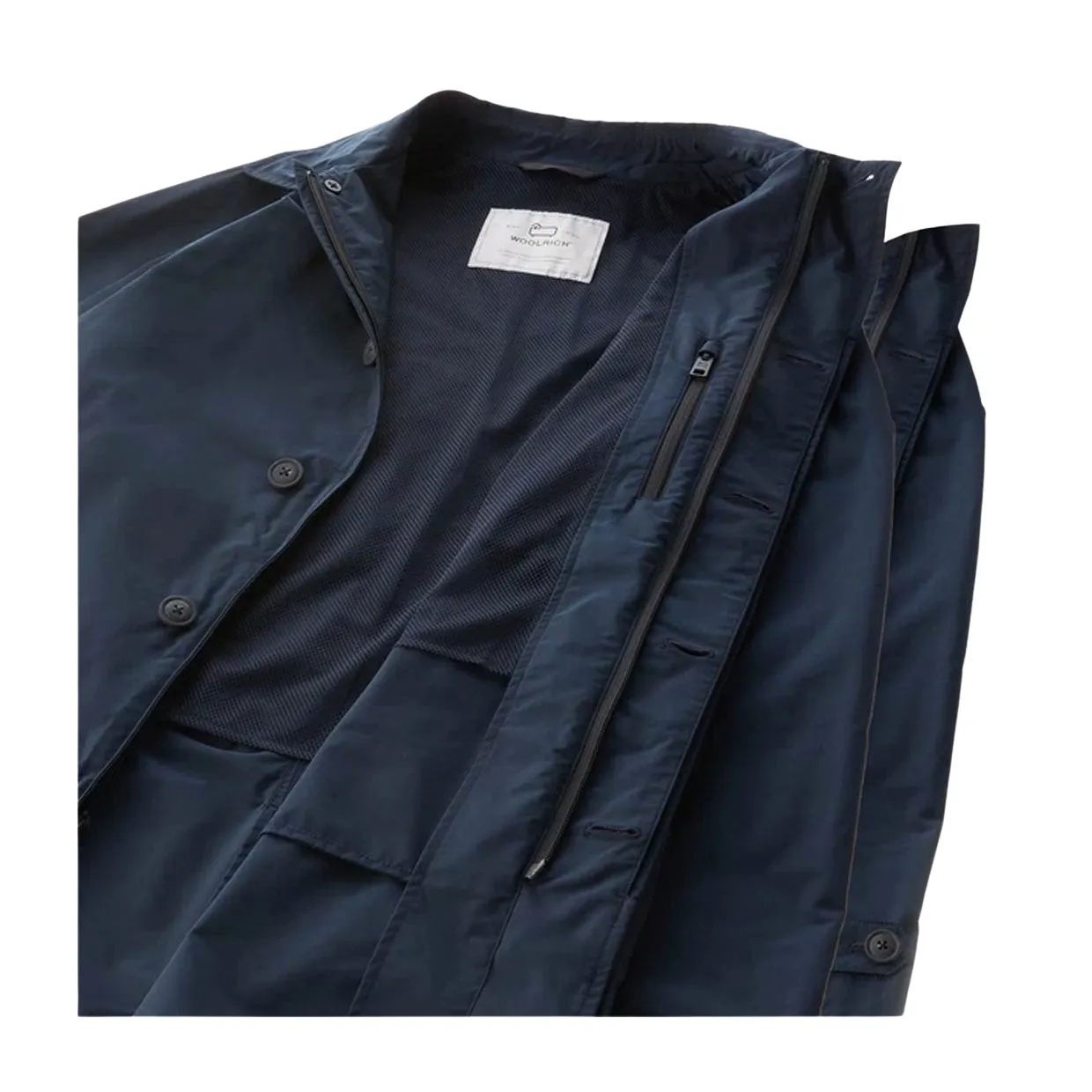 Impermeabile Uomo Woolrich City Blu