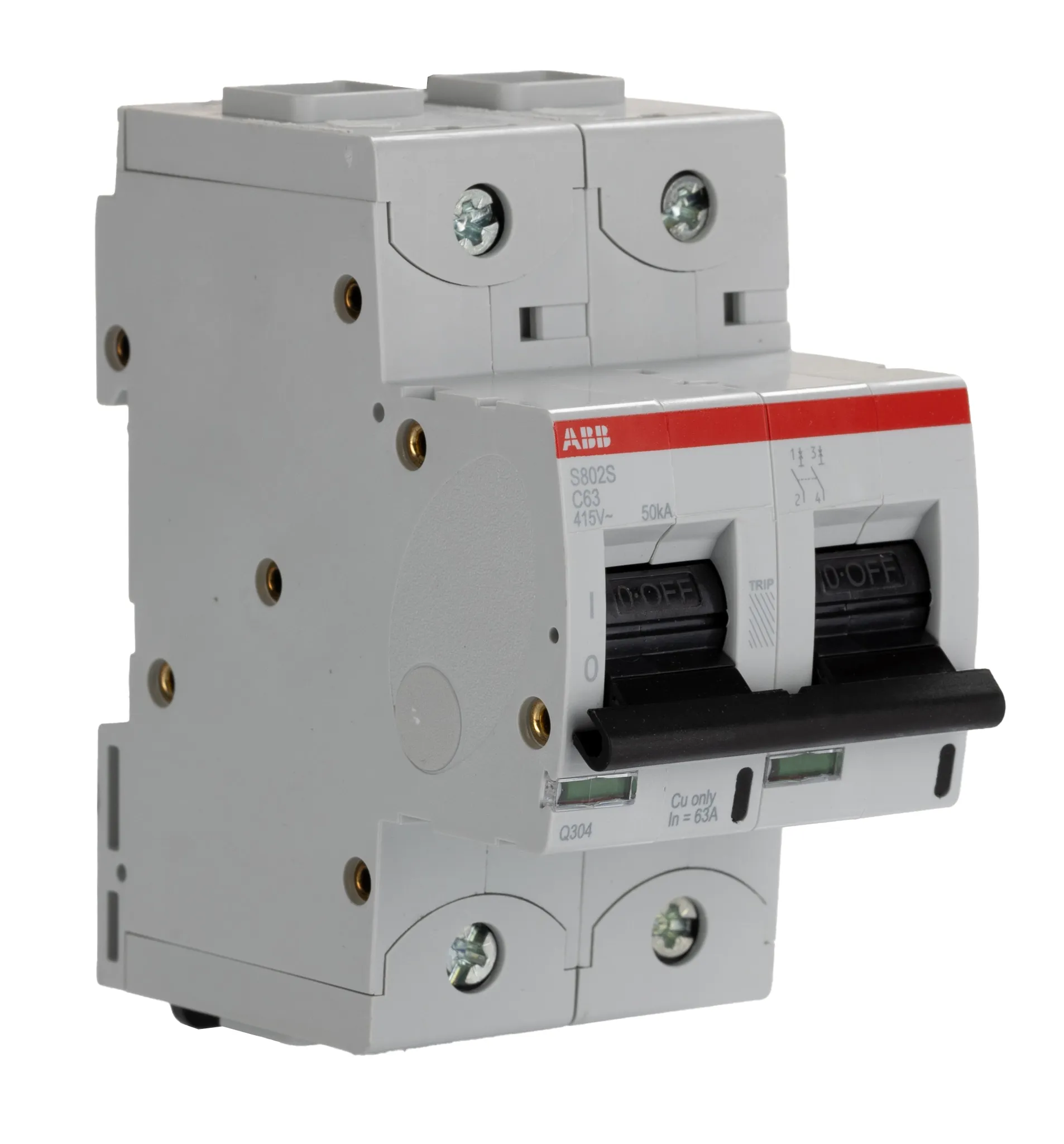 Interruttore magnetotermico ABB, 2P 63A 50 kA, Tipo C