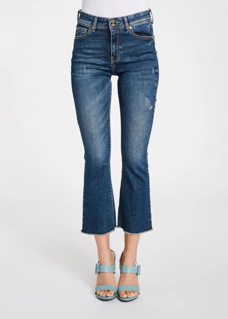 Jeans cropped in denim