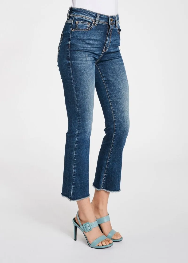 Jeans cropped in denim
