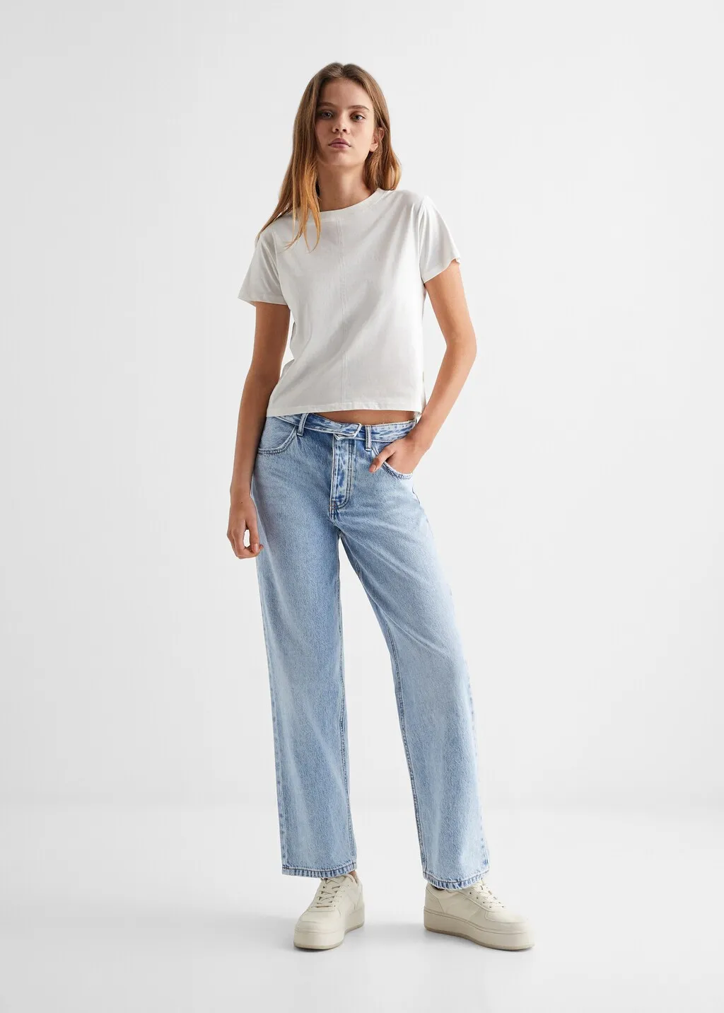 Jeans risvolto in vita