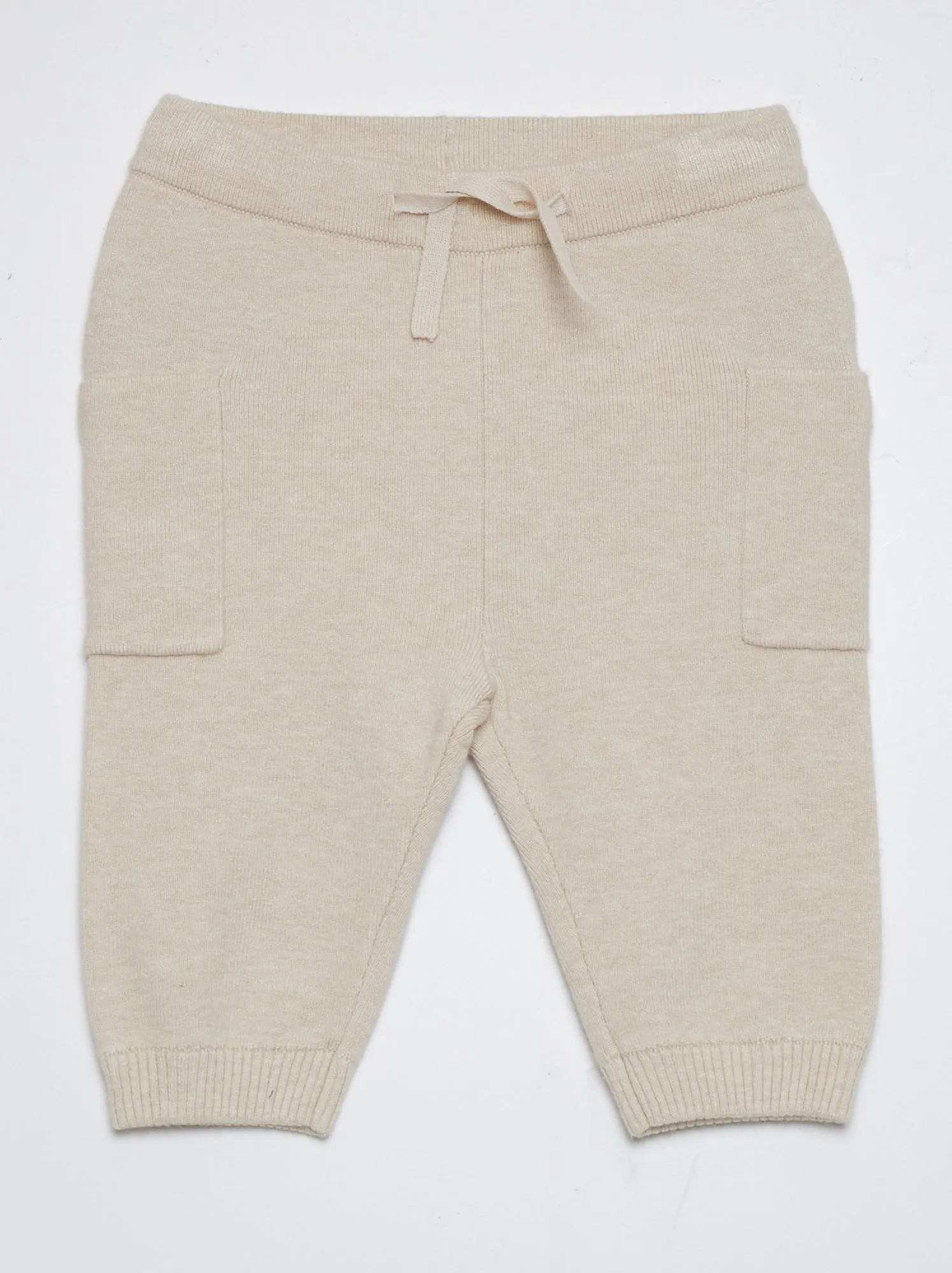 Joggers con tasche applicate + calzini - BEIGE