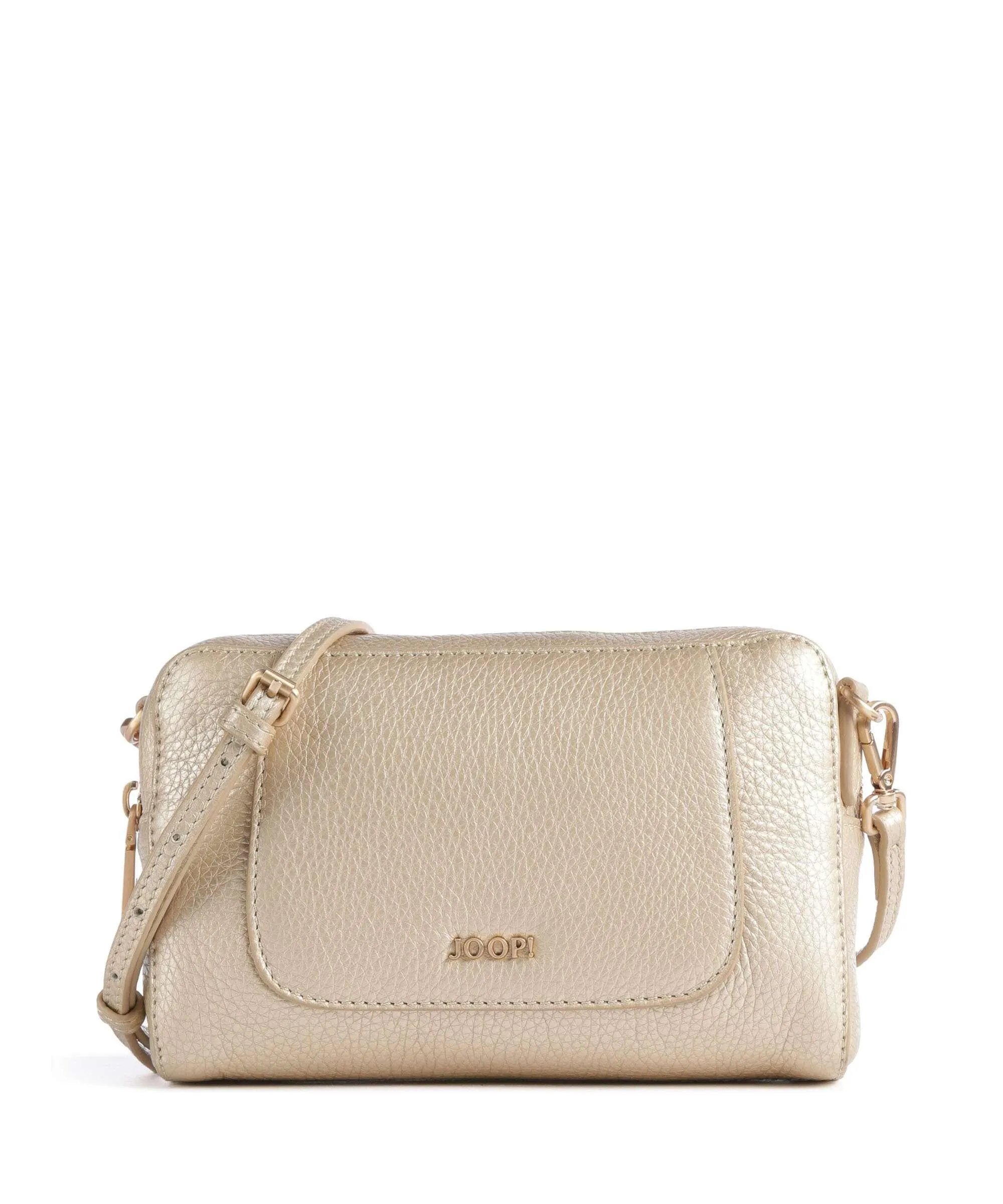  JOOP! Estate Metallo Borsa a tracolla pelle granulata oro  