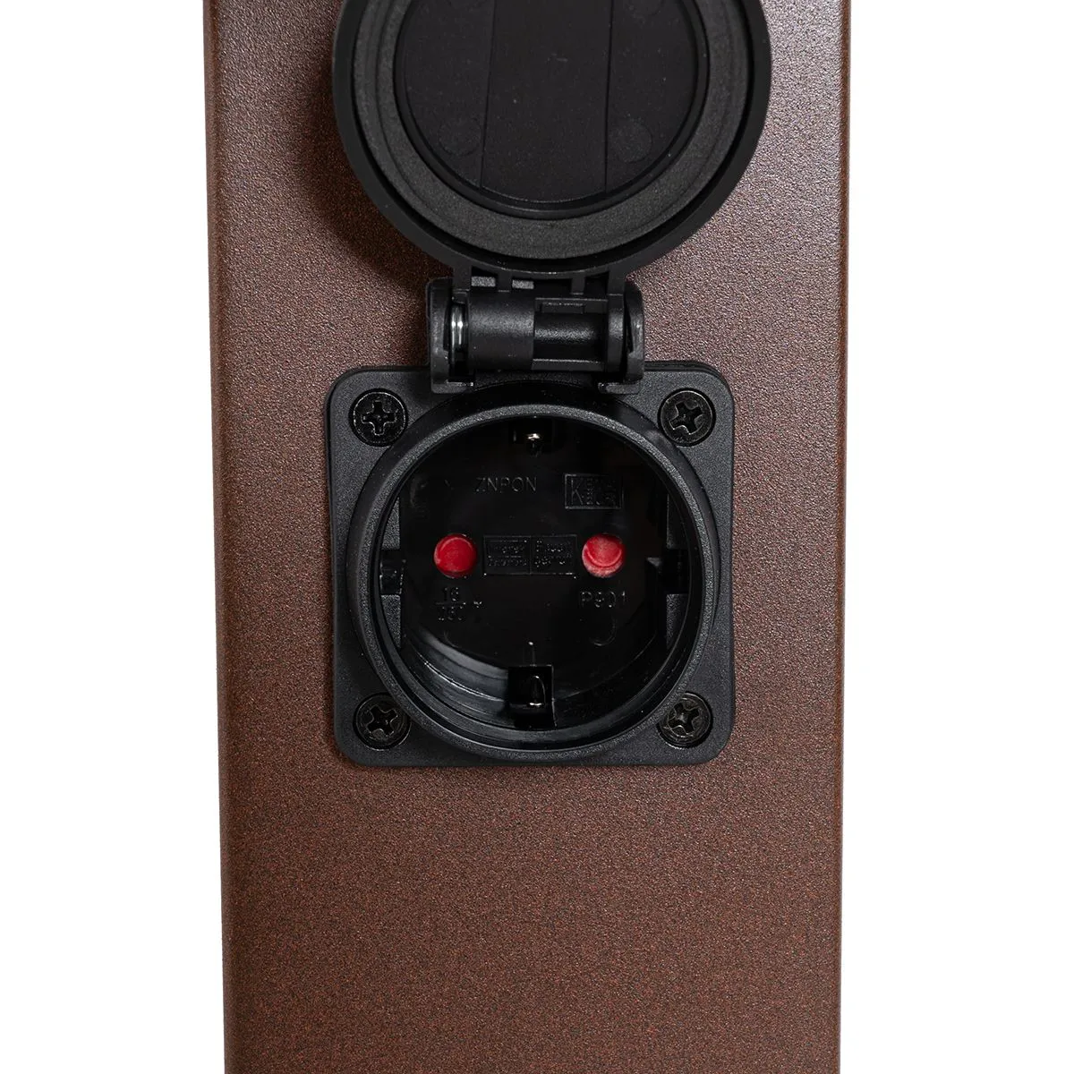 Lampada da esterno marrone ruggine 80 cm con presa IP44 - Malios