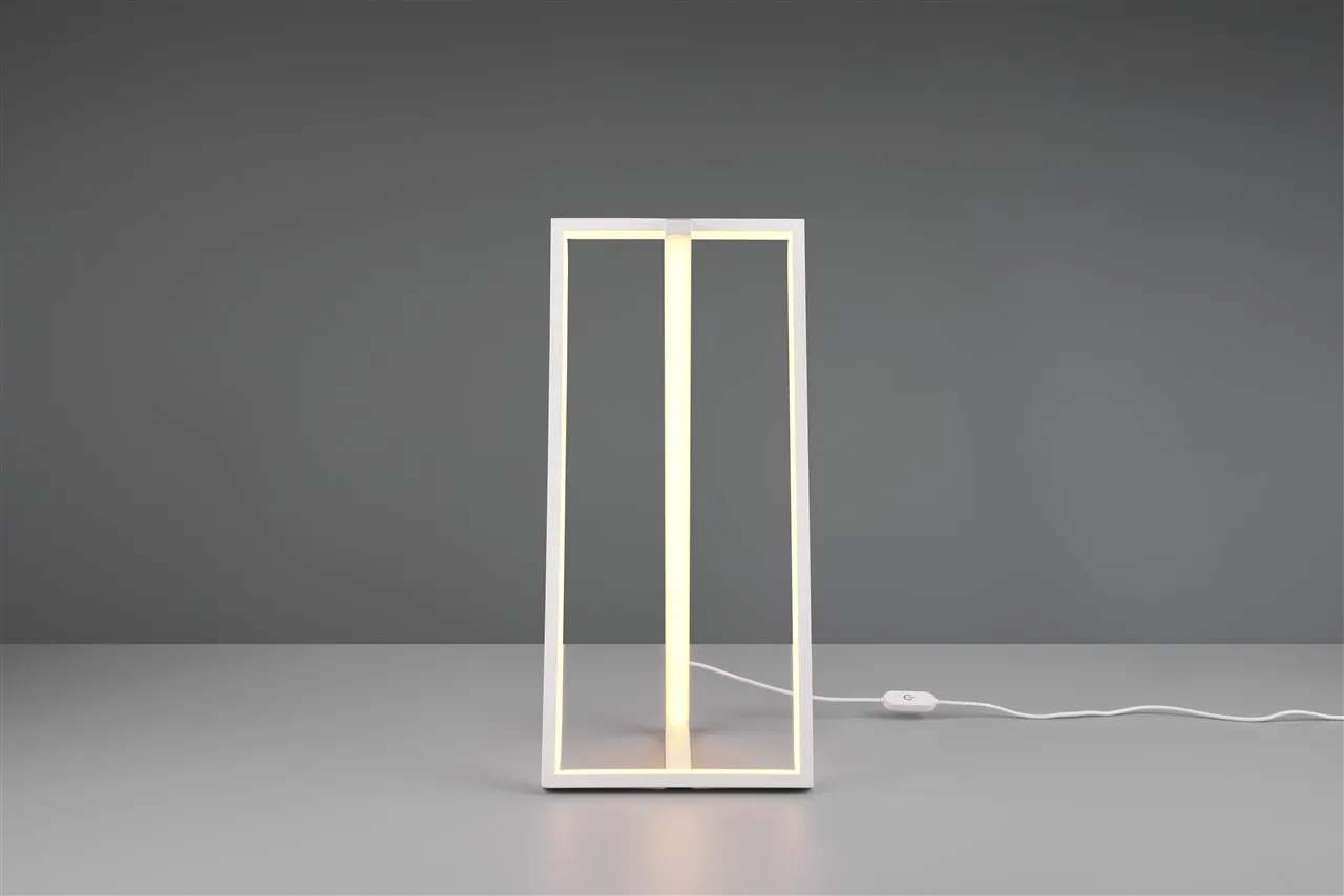 Lampada Da Tavolo Squadrata Led Touch Dimmer Cambio Colore Edge Trio Lighting